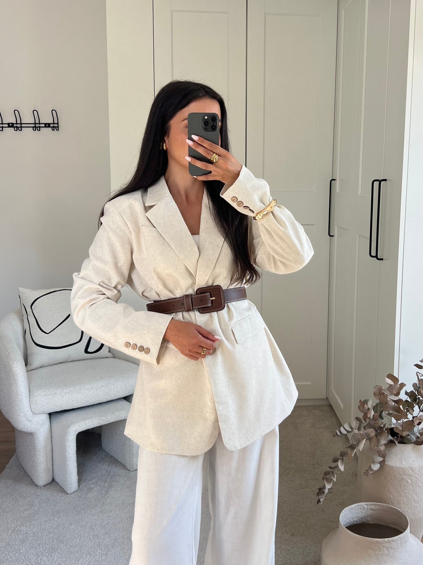 BLAZER LIN BEIGE