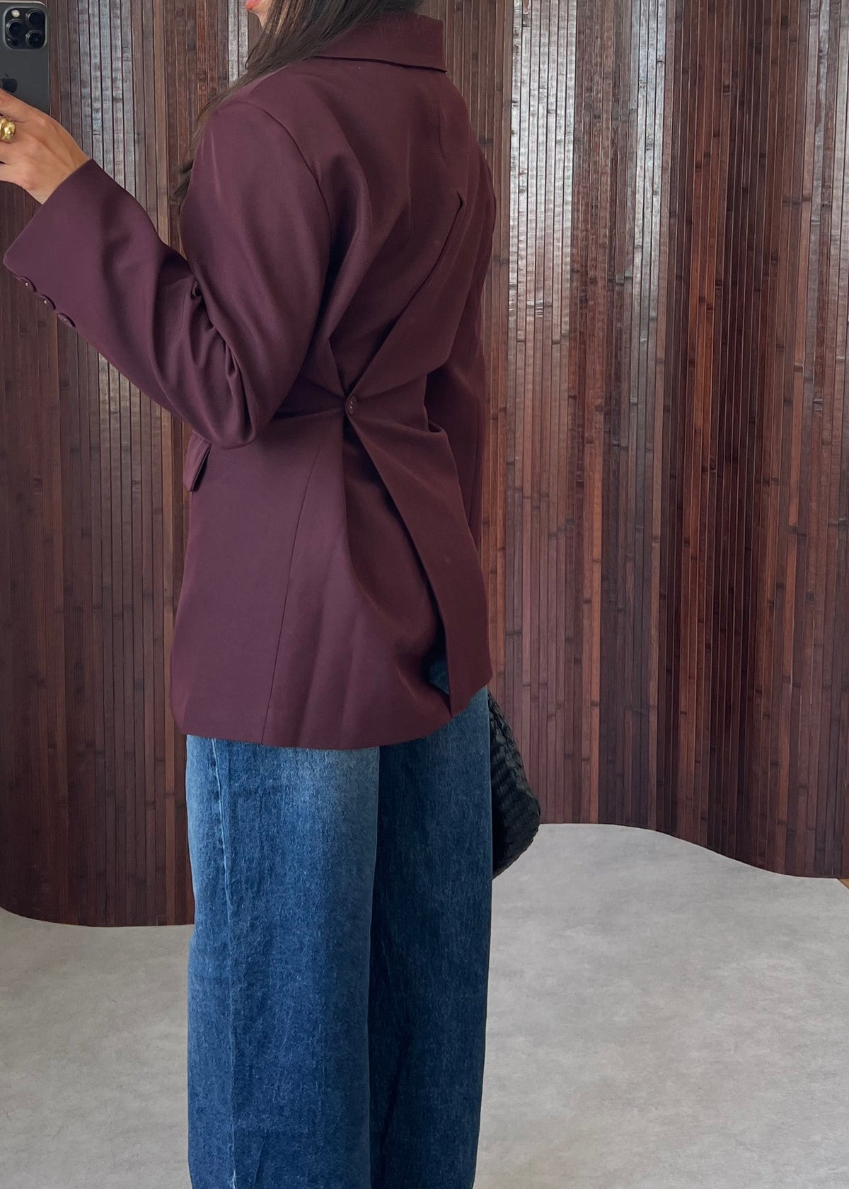 BLAZER CROISÉ BORDEAUX