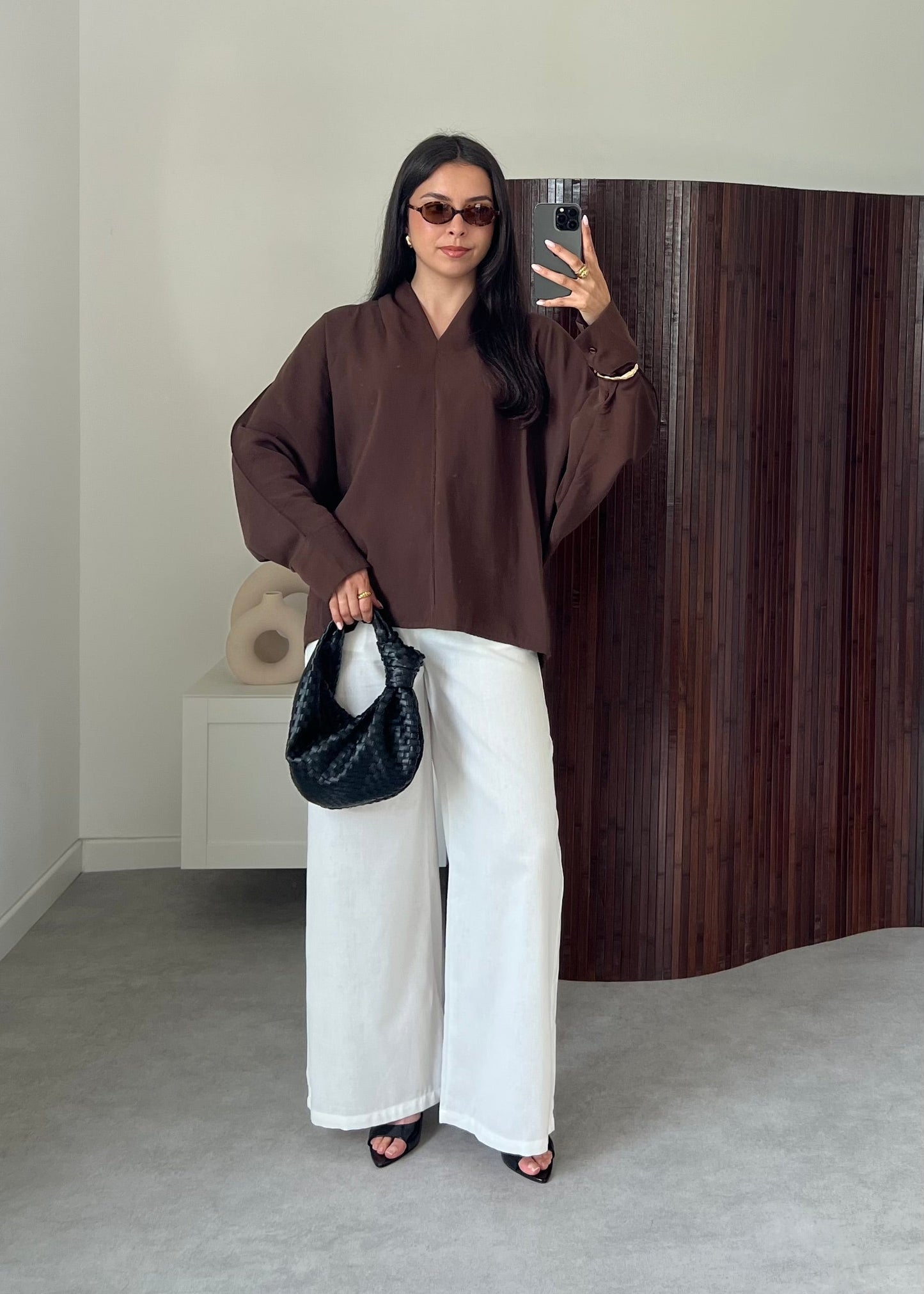 BLOUSE CLASSY MARRON