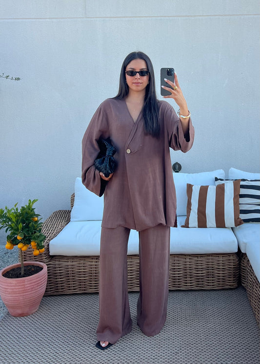 ENSEMBLE LIN MINA MARRON