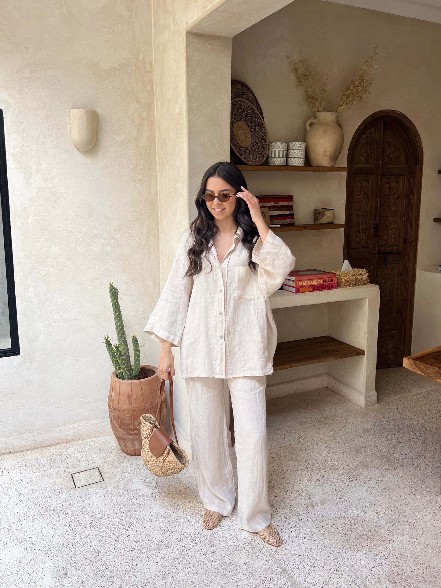 ENSEMBLE SUPERIEUR LIN BEIGE