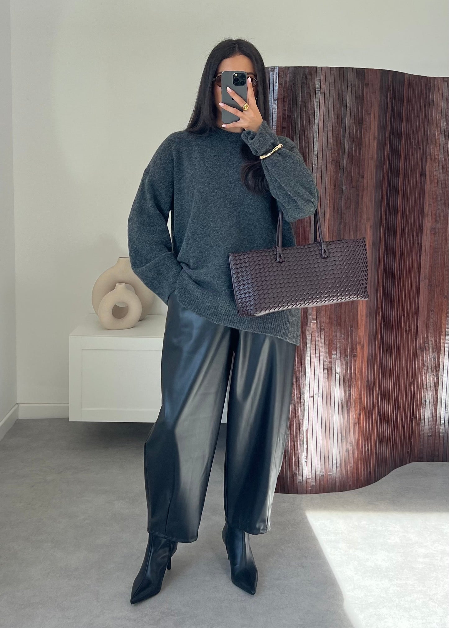 PANTALON SIMILI NOIR BALLON