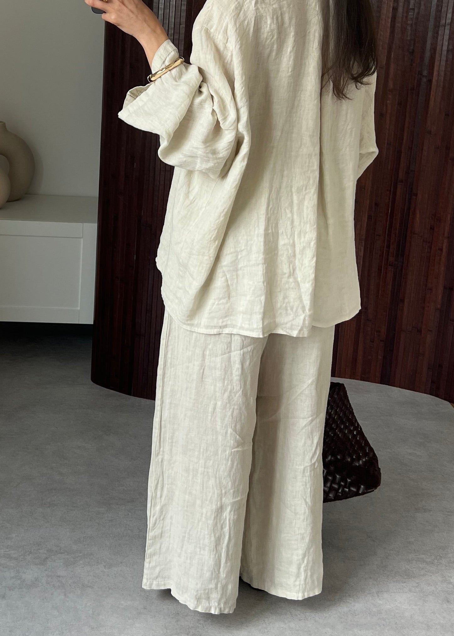 ENSEMBLE SUPERIEUR LIN BEIGE