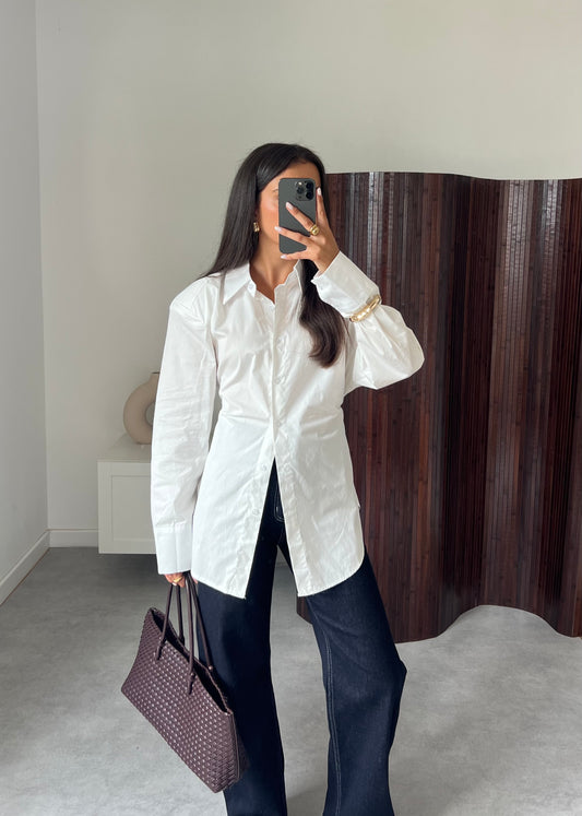 CHEMISE ÉPAULETTE BLANCHE