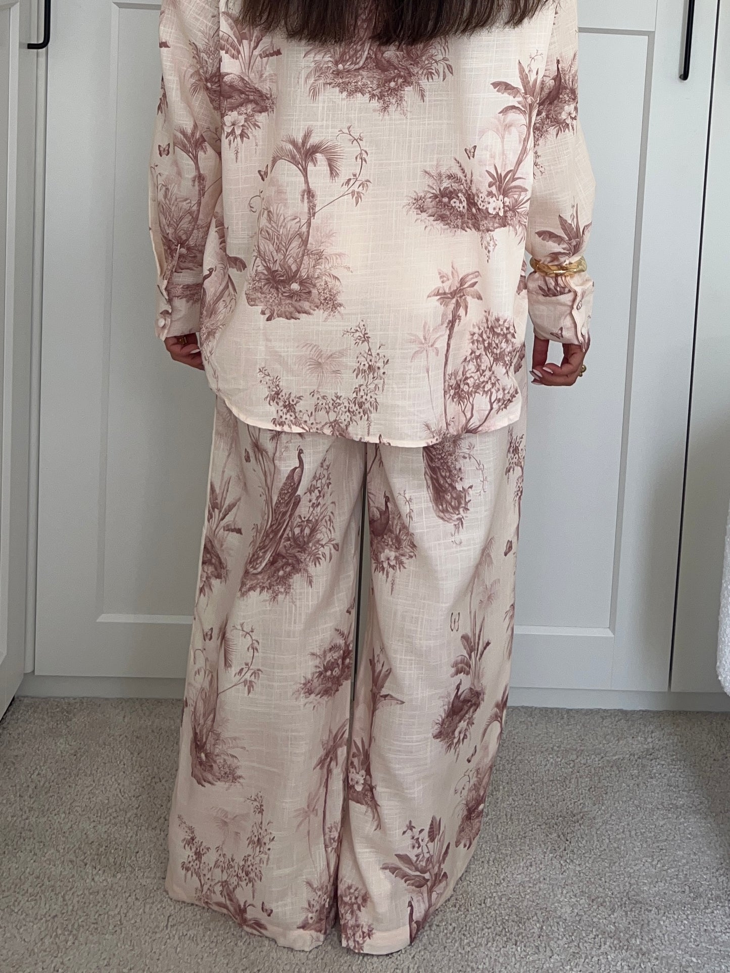 ENSEMBLE MOTIF ÉCRU