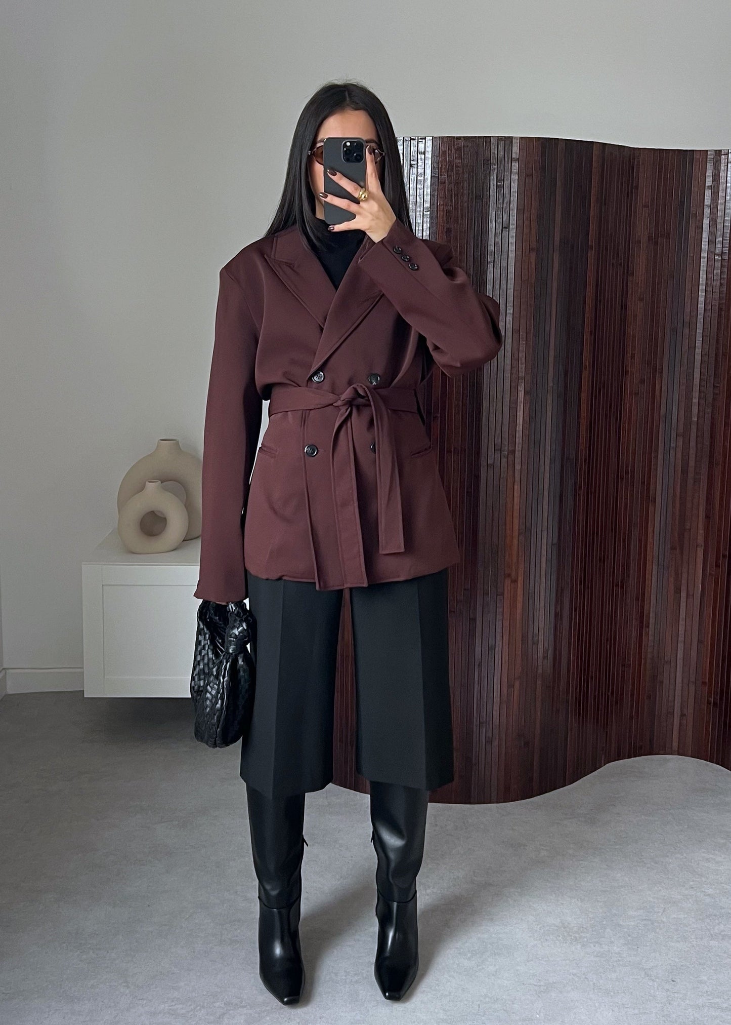 BLAZER À NOUER BORDEAUX