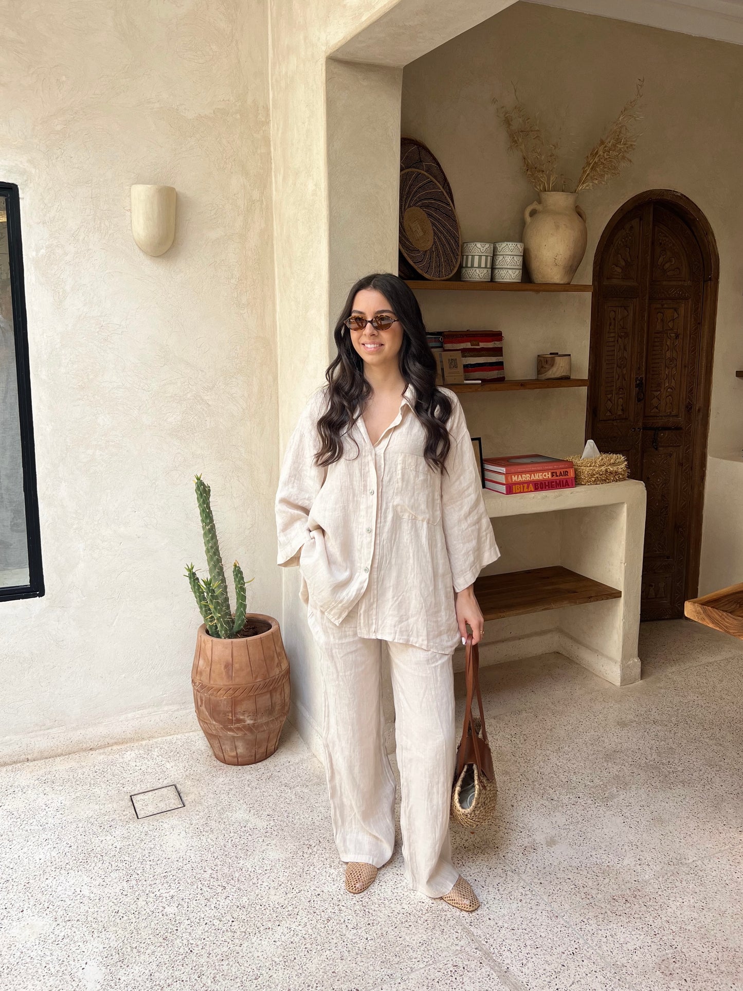 ENSEMBLE SUPERIEUR LIN BEIGE