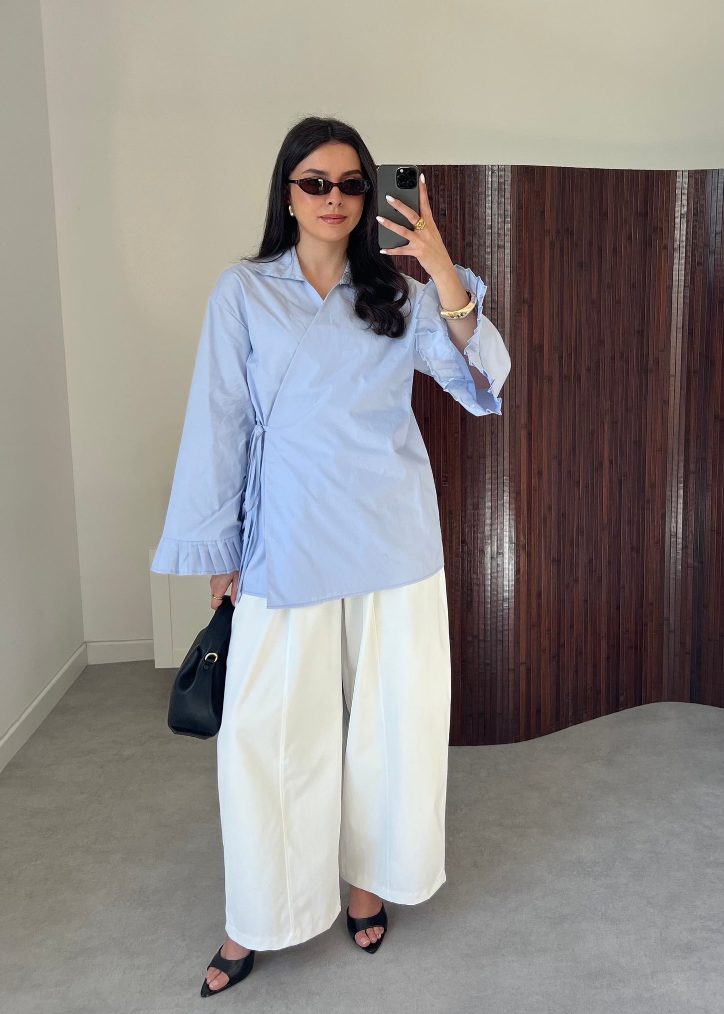 CHEMISE CROISÉ BLEU