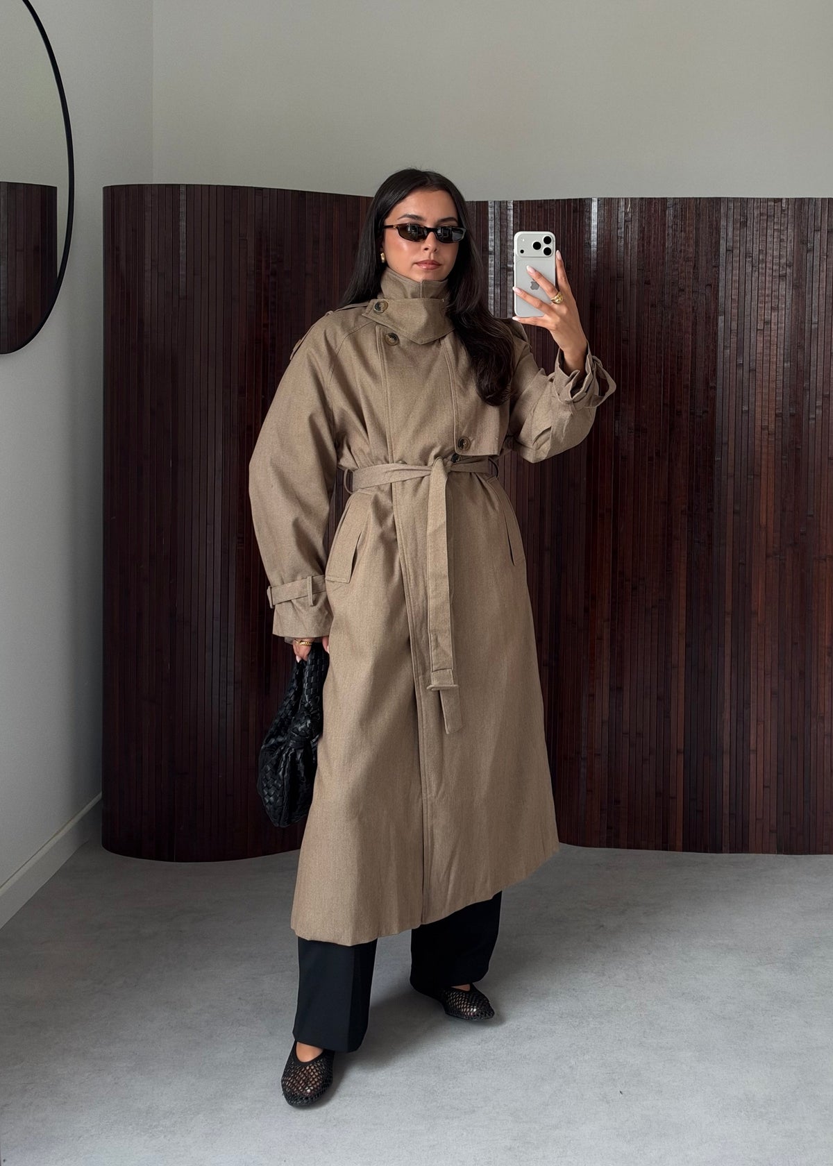 TRENCH COL MONTANT CAMEL