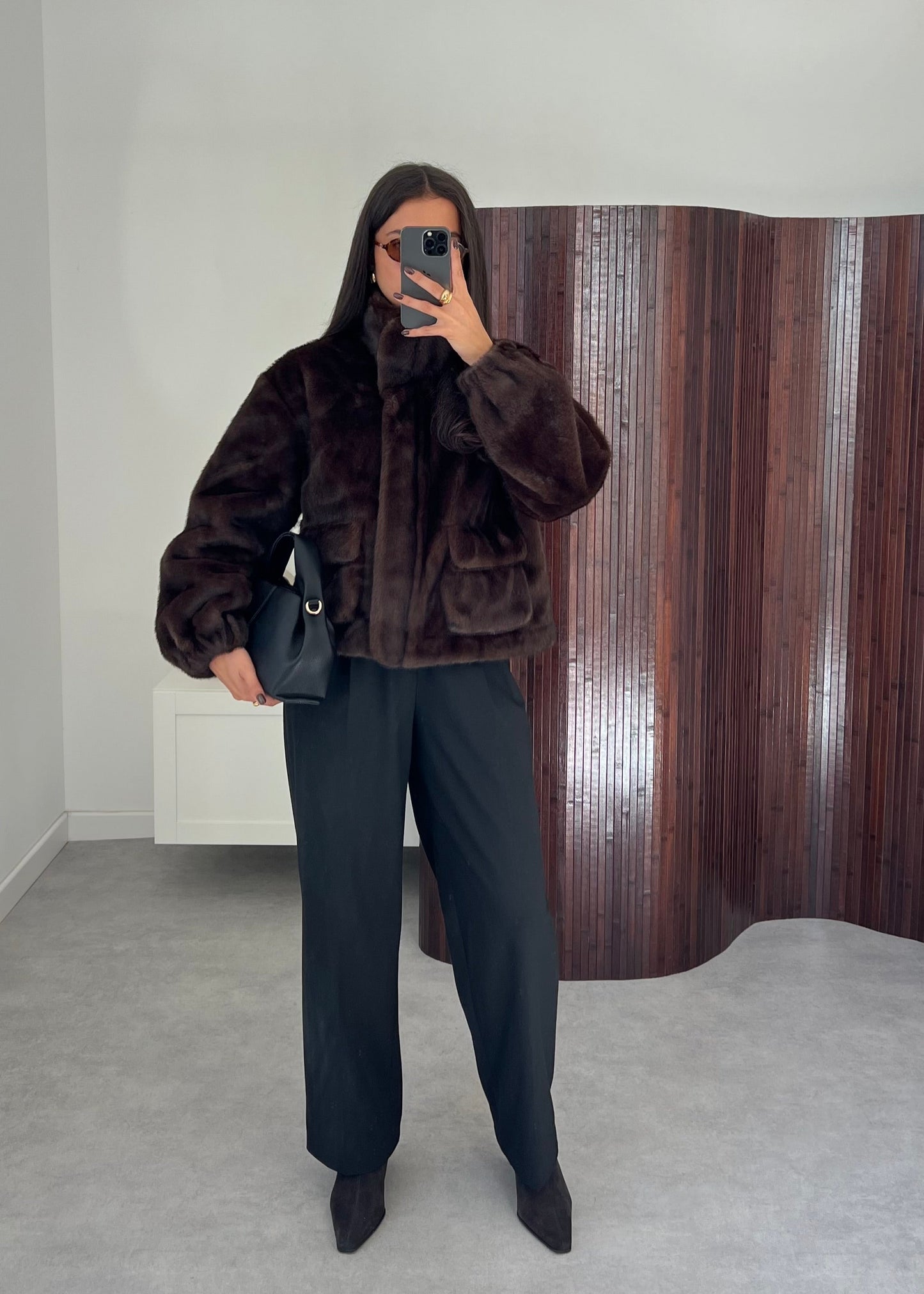 FAUSSE FOURRURE MARRON