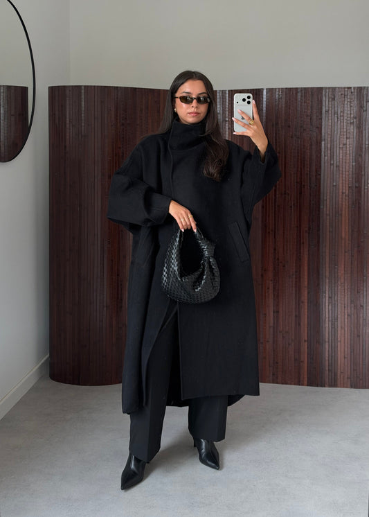 MANTEAU PREMIUM LAINE NOIR