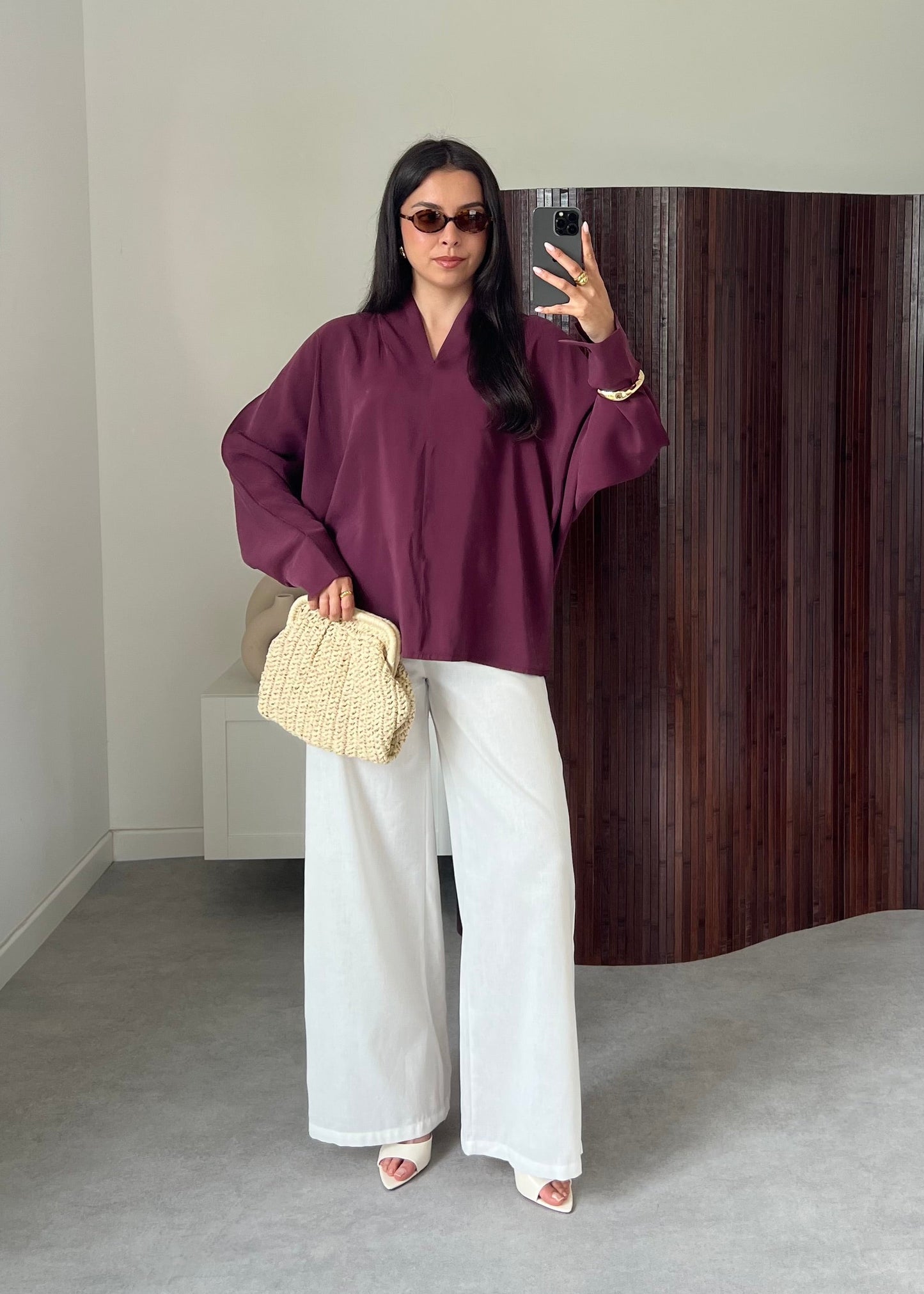 BLOUSE CLASSY PRUNE