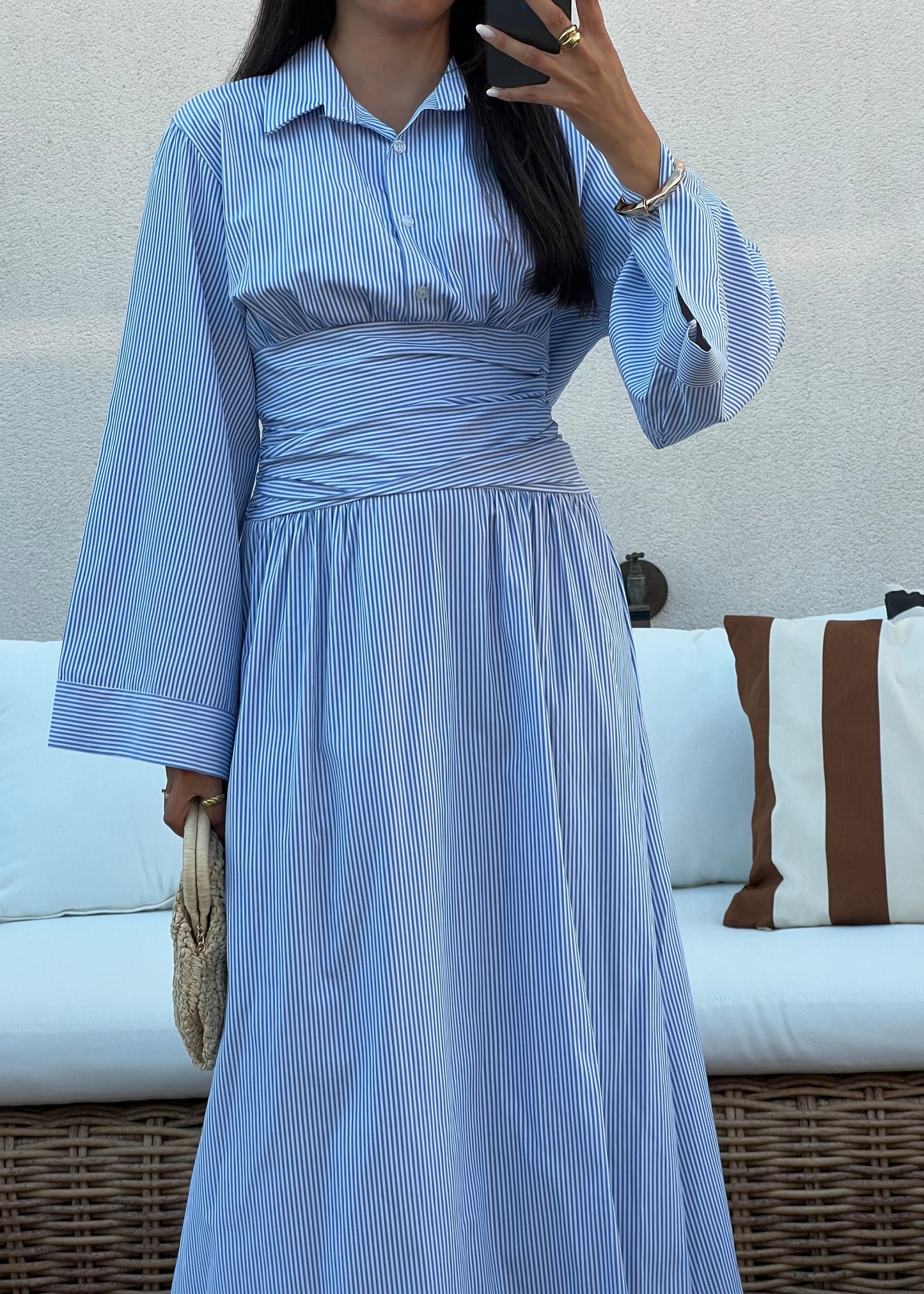 ROBE À NOUER RAYURE