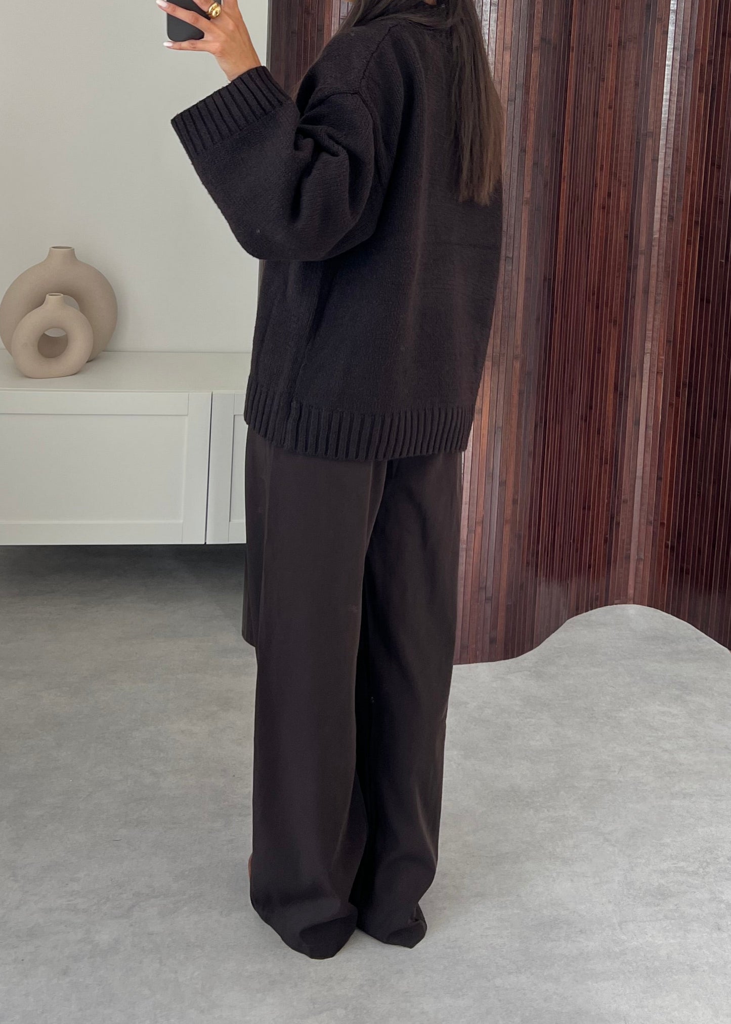 PULL COL MONTANT CHOCO