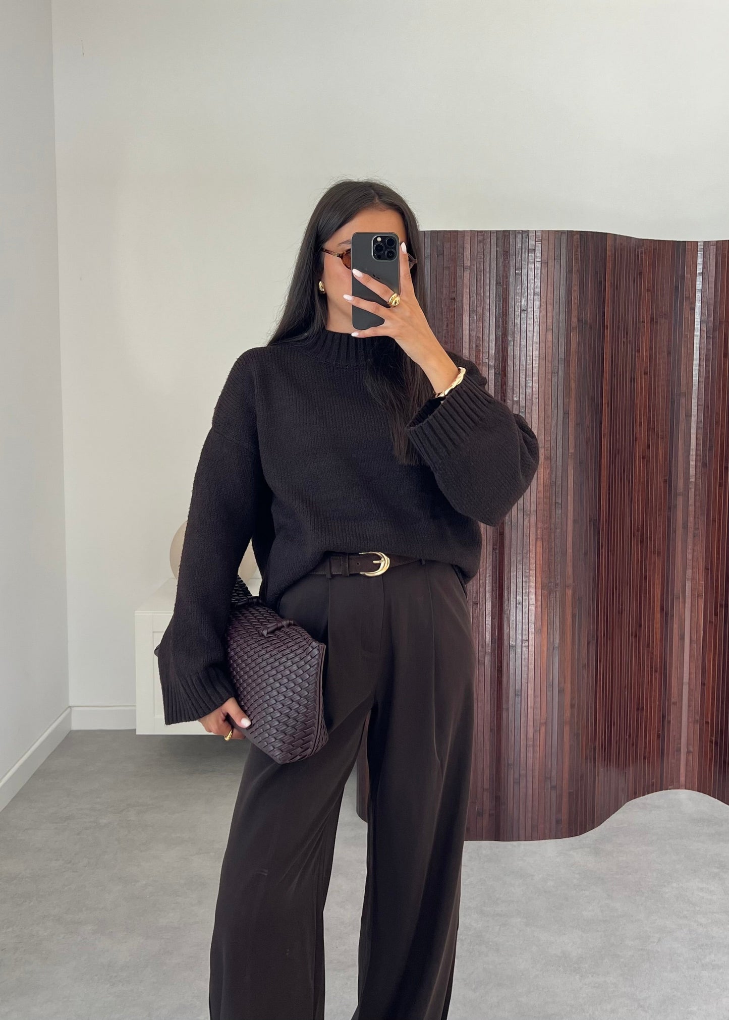 PULL COL MONTANT CHOCO