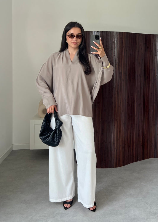 BLOUSE CLASSY TAUPE