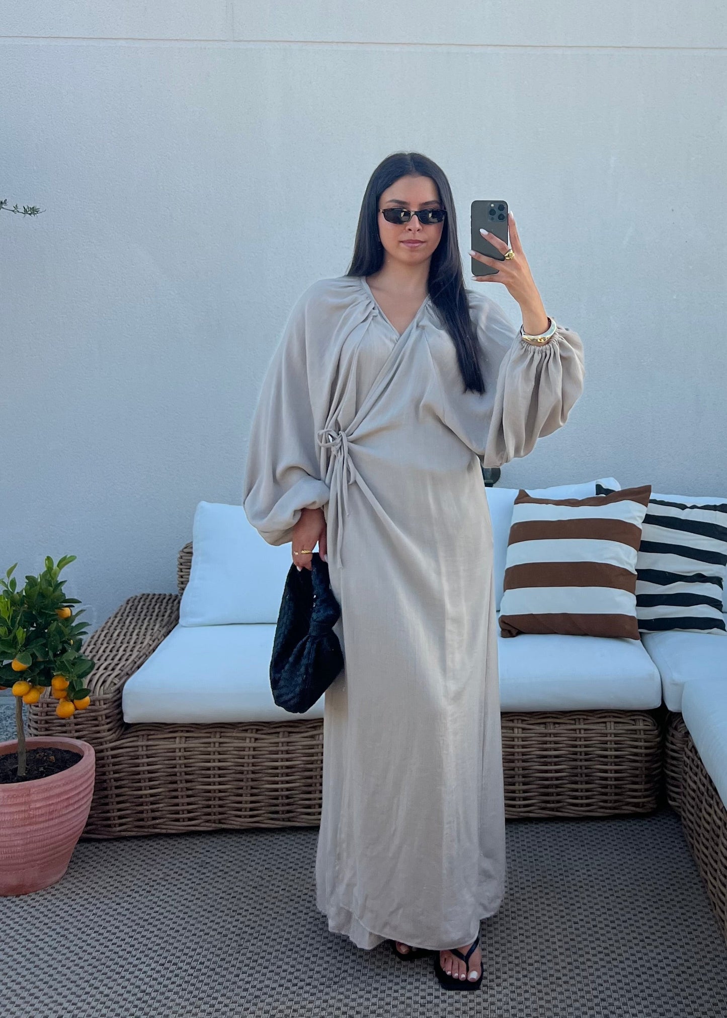 ROBE À NOUER GREIGE