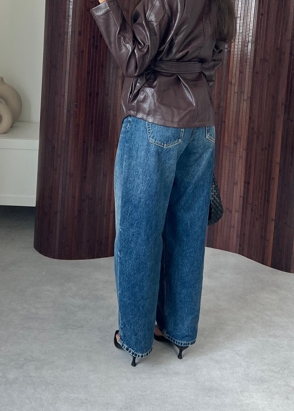 VESTE À NOUER MARRON