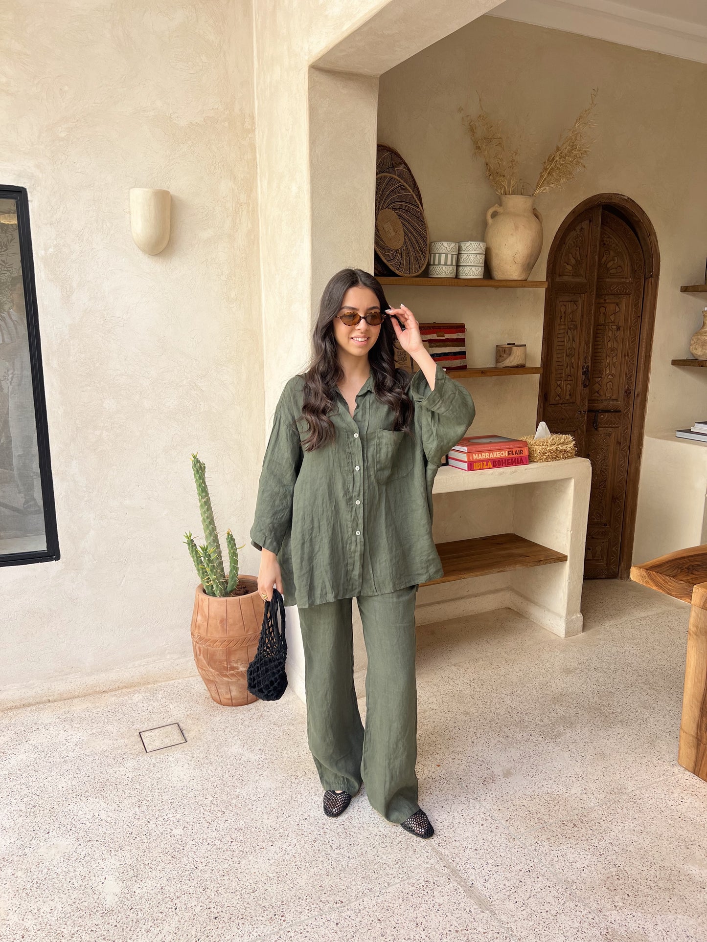 KHAKI LINEN SUPERIOR SET