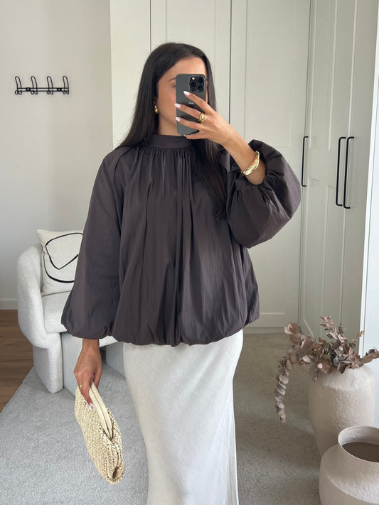 BLOUSE BALLON CHOCO