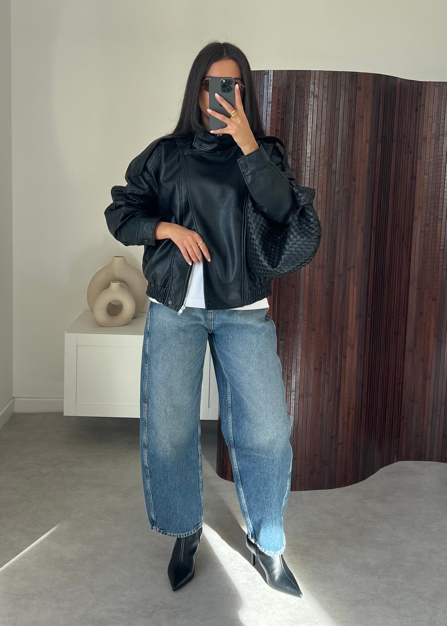 VESTE SIMILI NOIR ZA