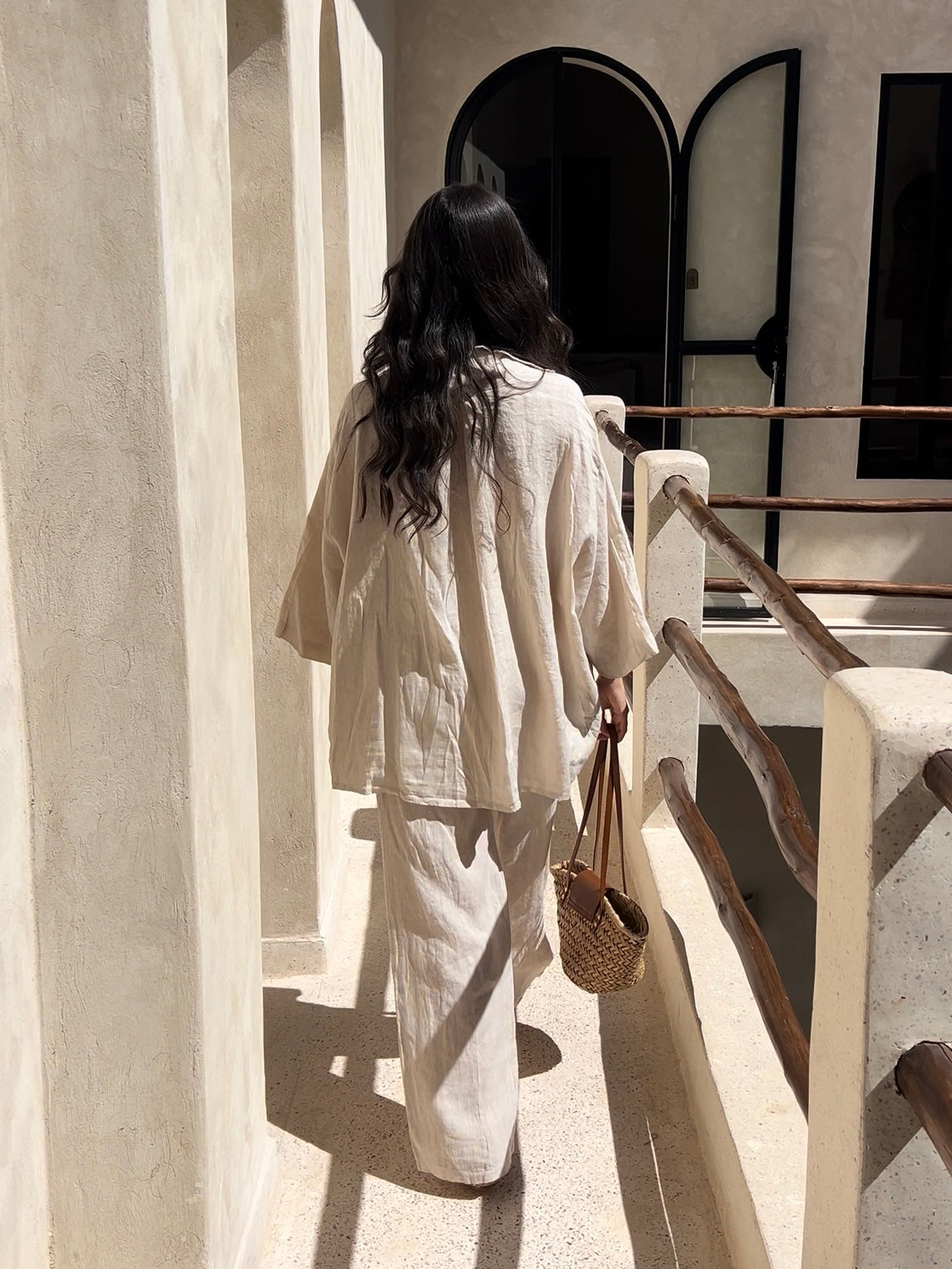 ENSEMBLE SUPERIEUR LIN BEIGE