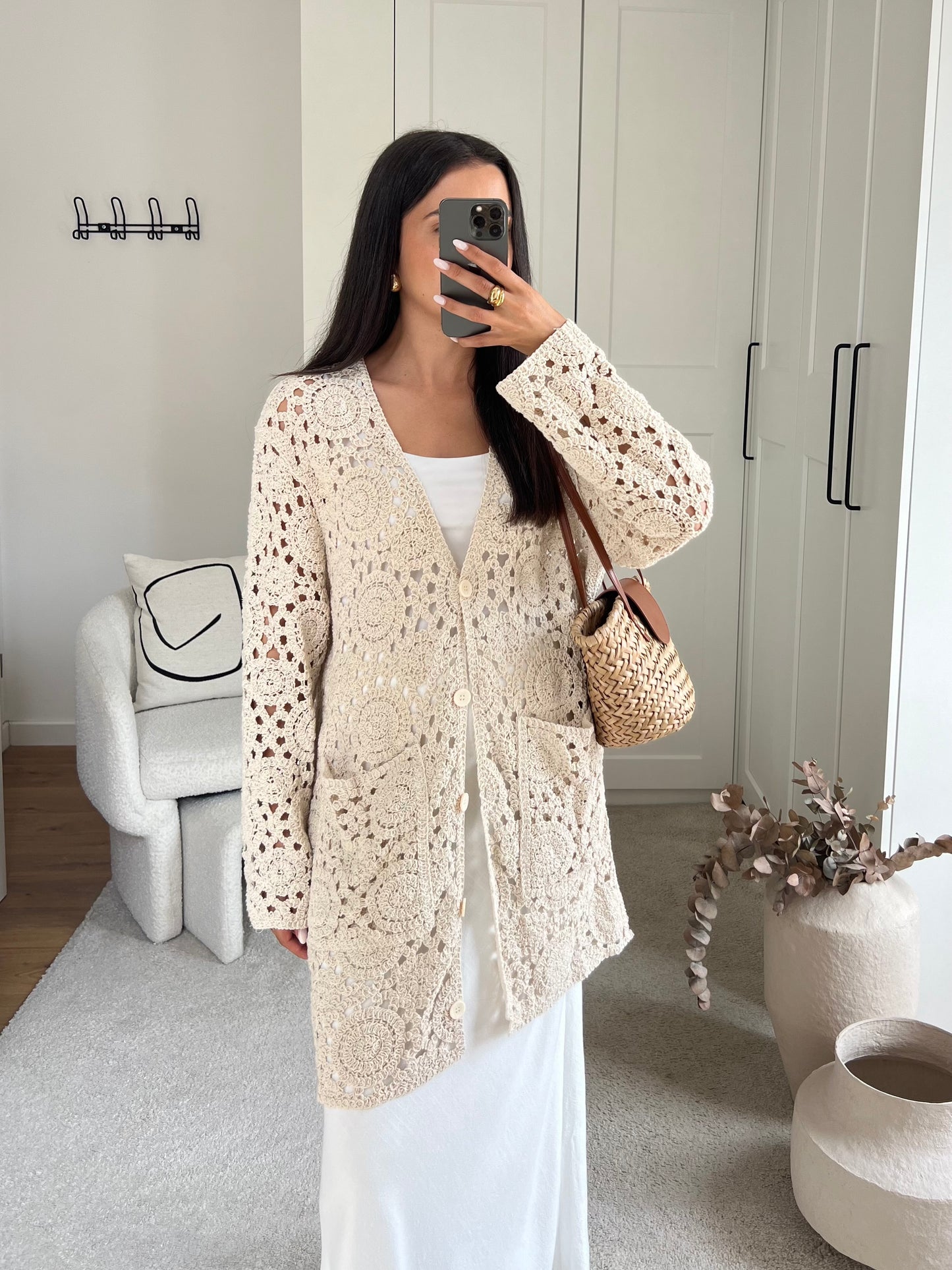 GILET CROCHET BEIGE