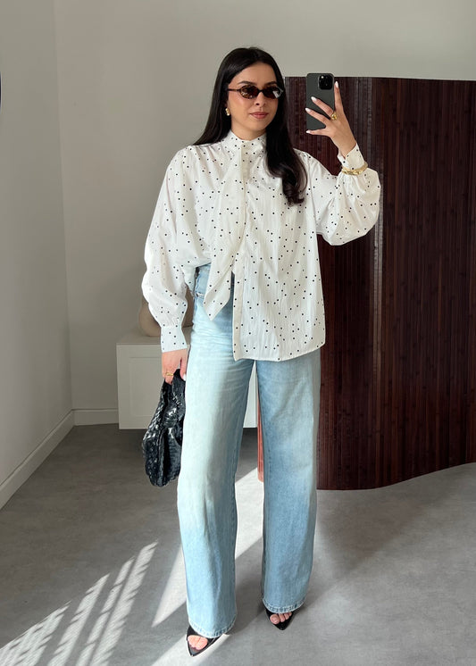 BLOUSE À POIS