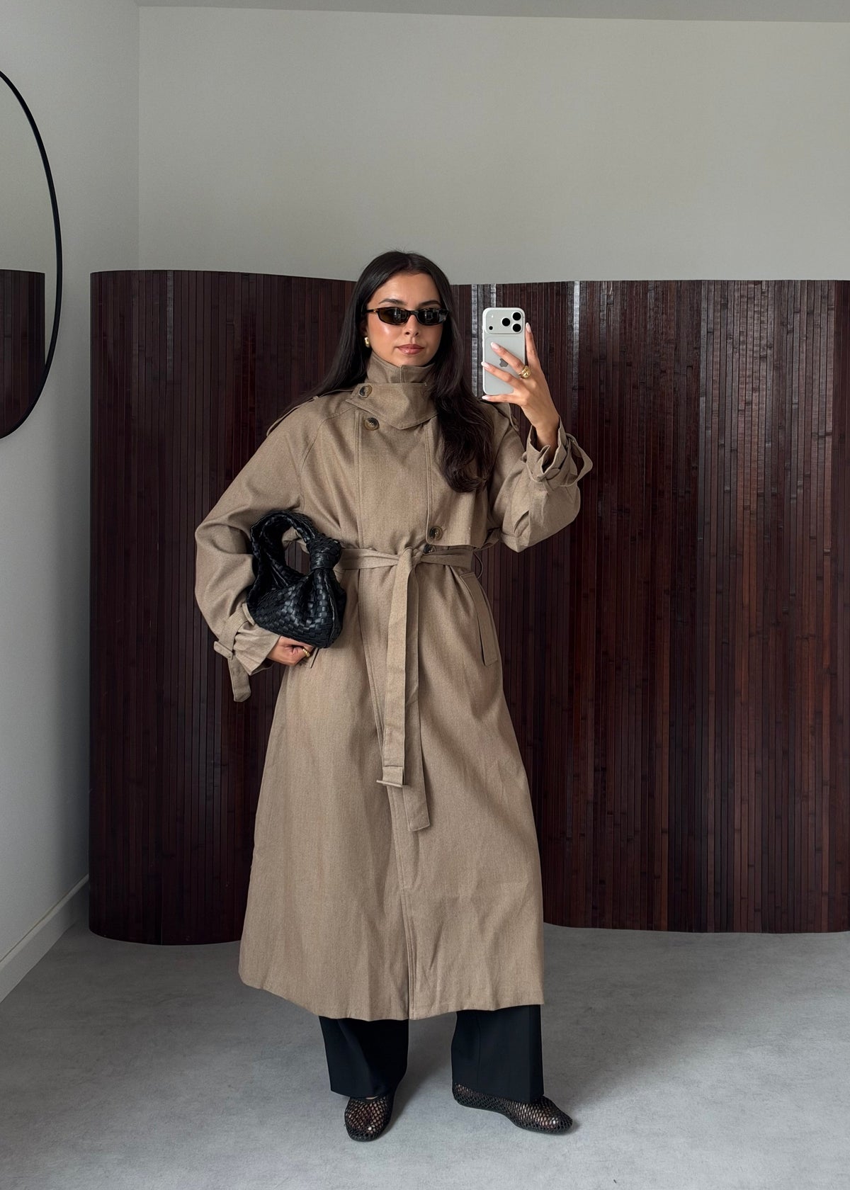 TRENCH COL MONTANT CAMEL