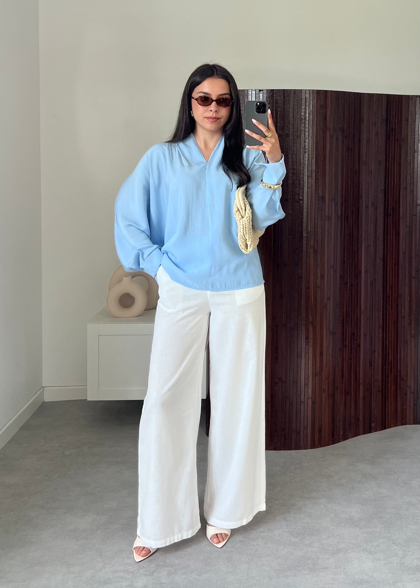 PANTALON LIN BLANC