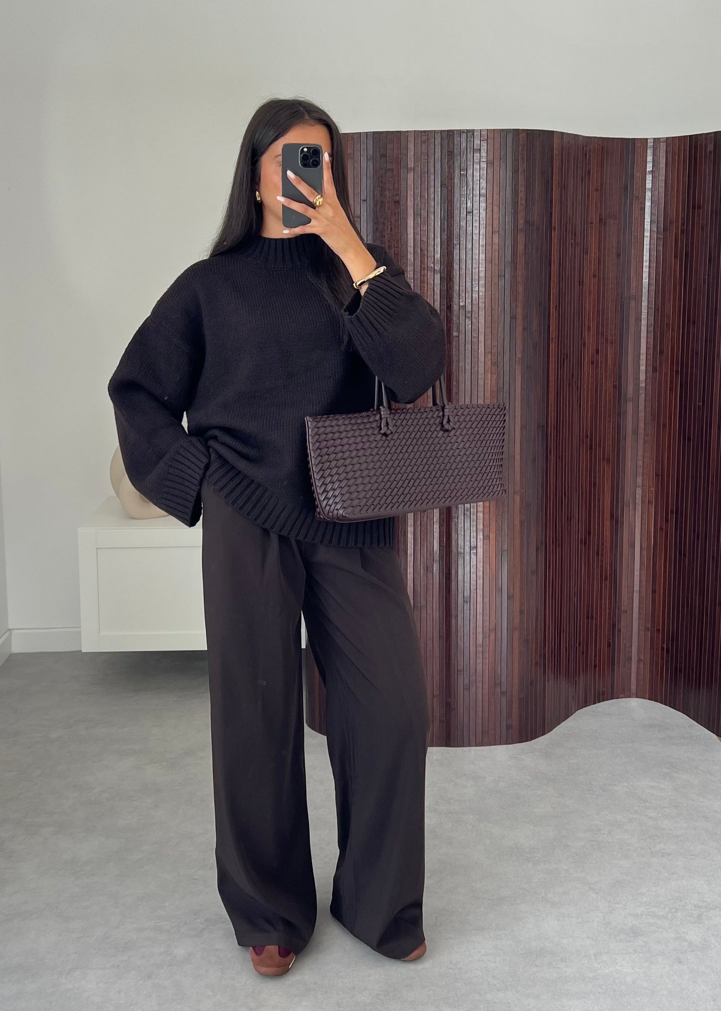 PULL COL MONTANT CHOCO