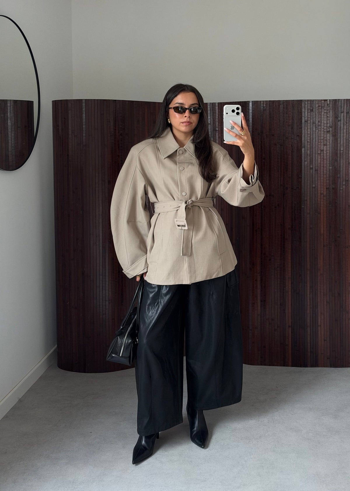 VESTE ÉPAULETTE TAUPE