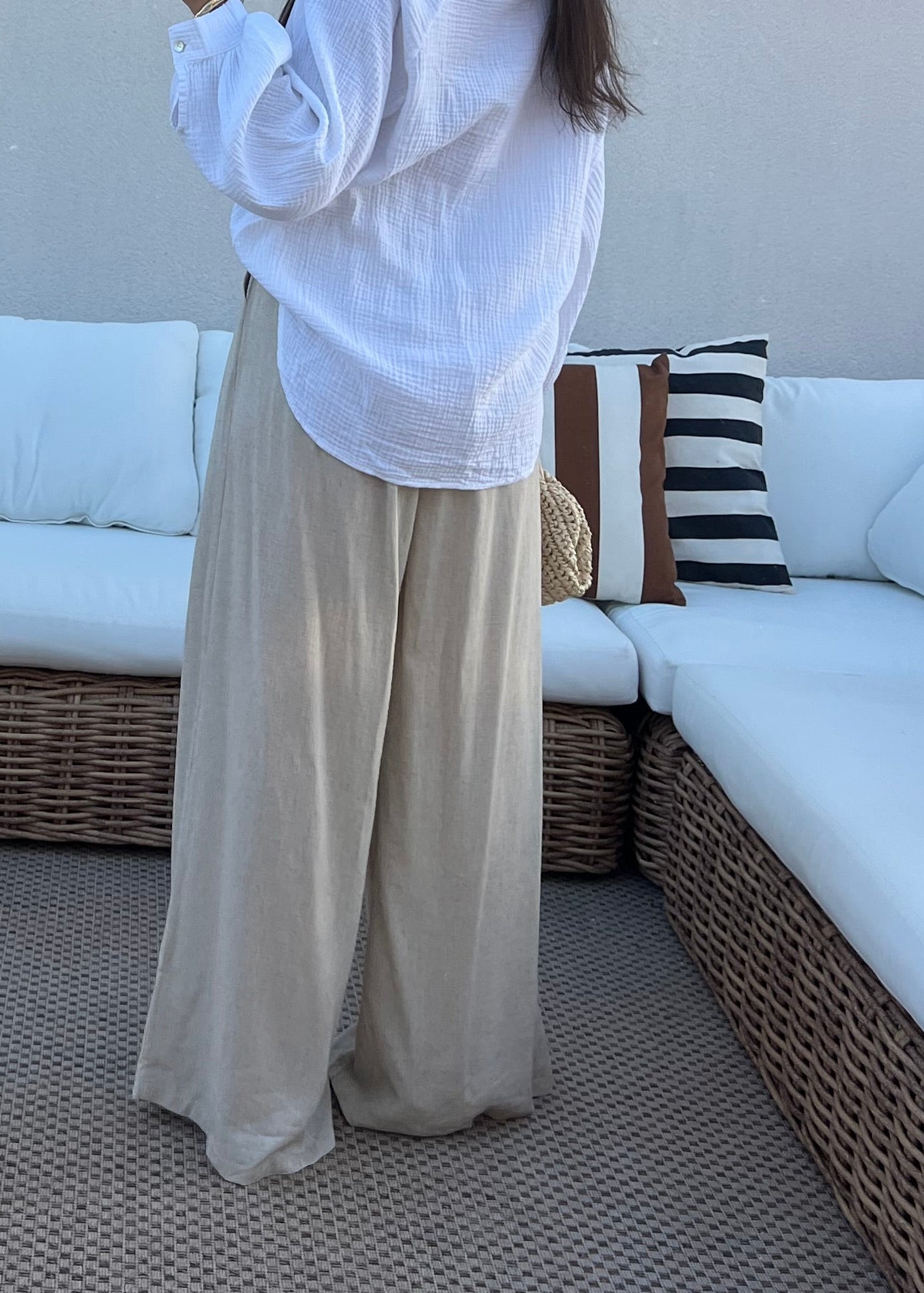 CHEMISE GAZE DE COTON BLANCHE