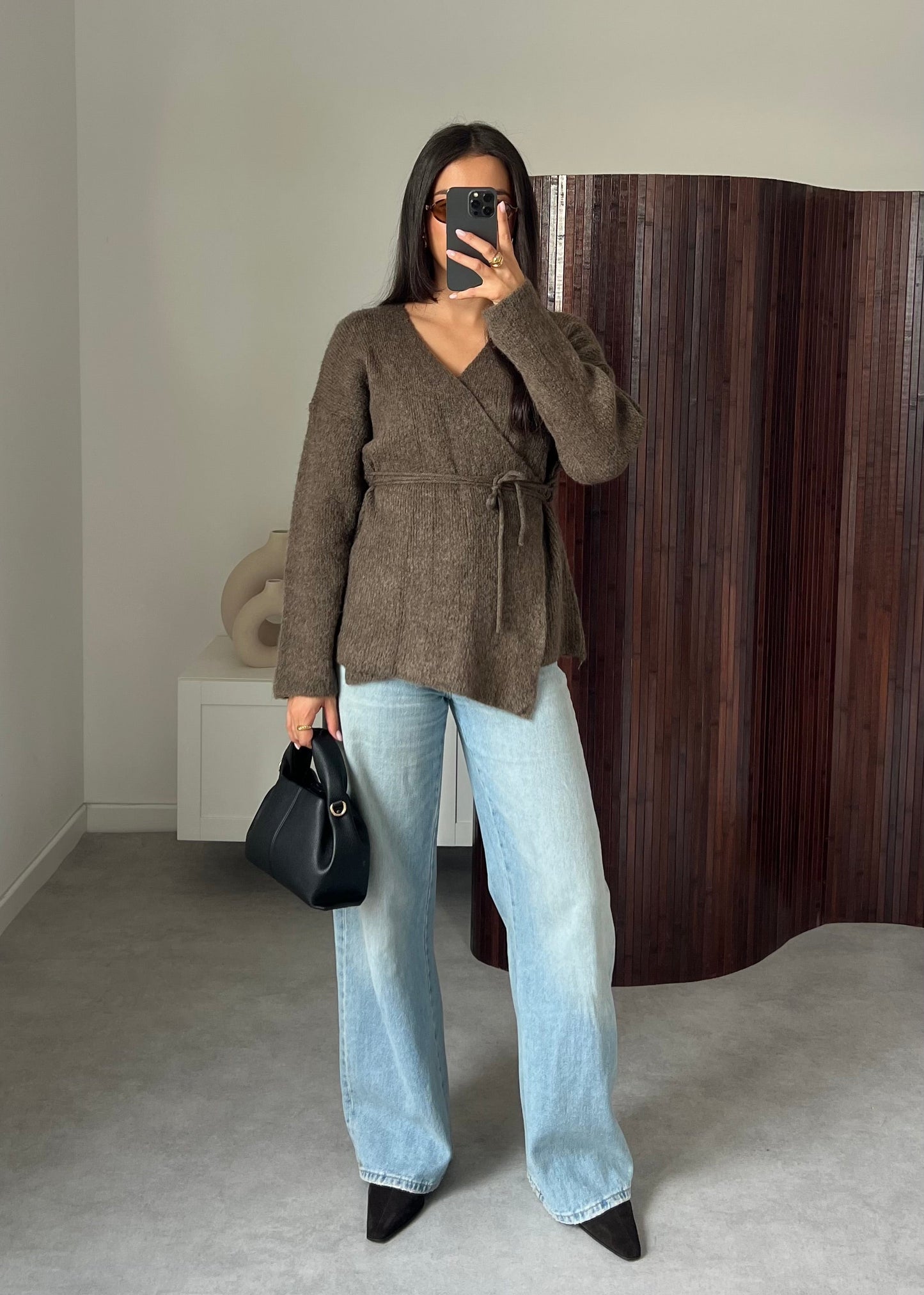 GILET À NOUER TAUPE