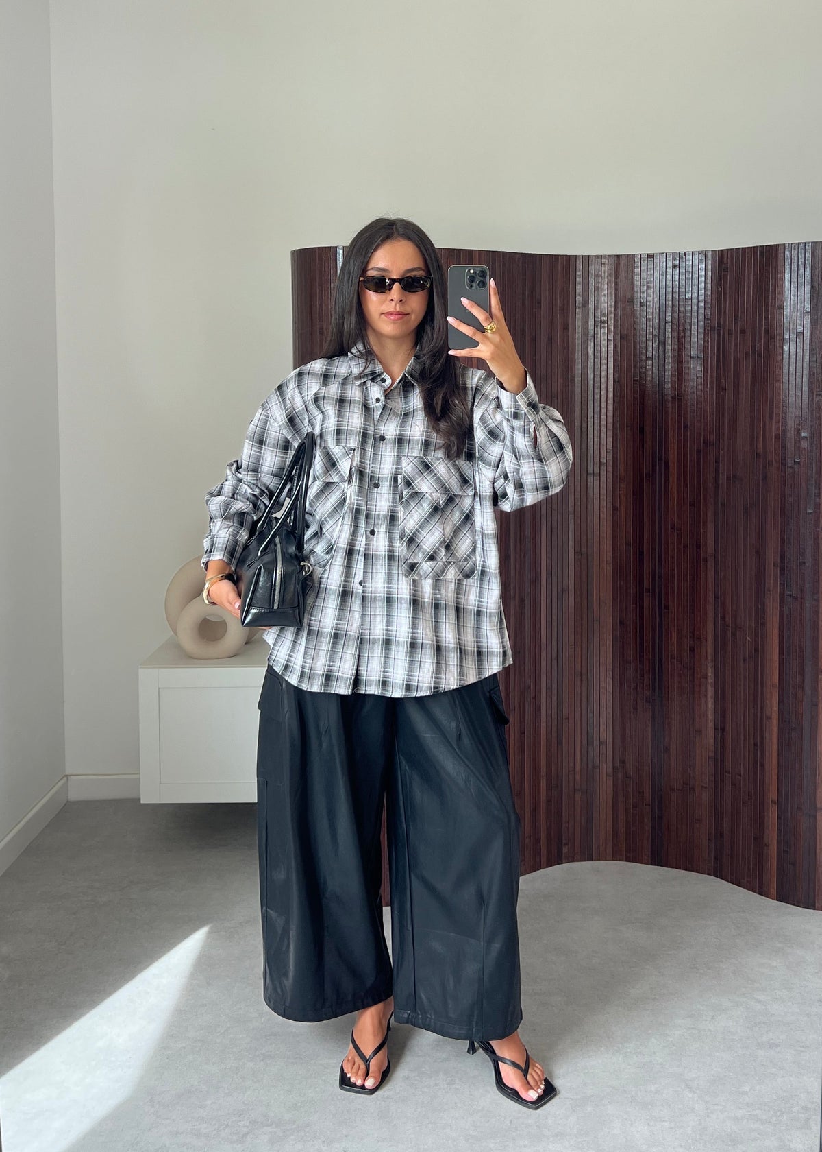 CHEMISE CARREAUX NOIRE