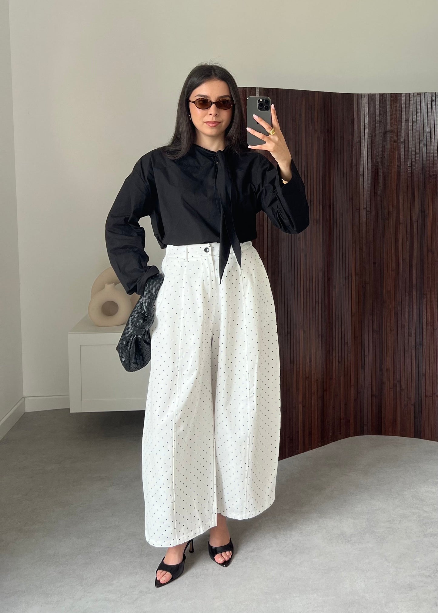 PANTALON BALLON À POIS