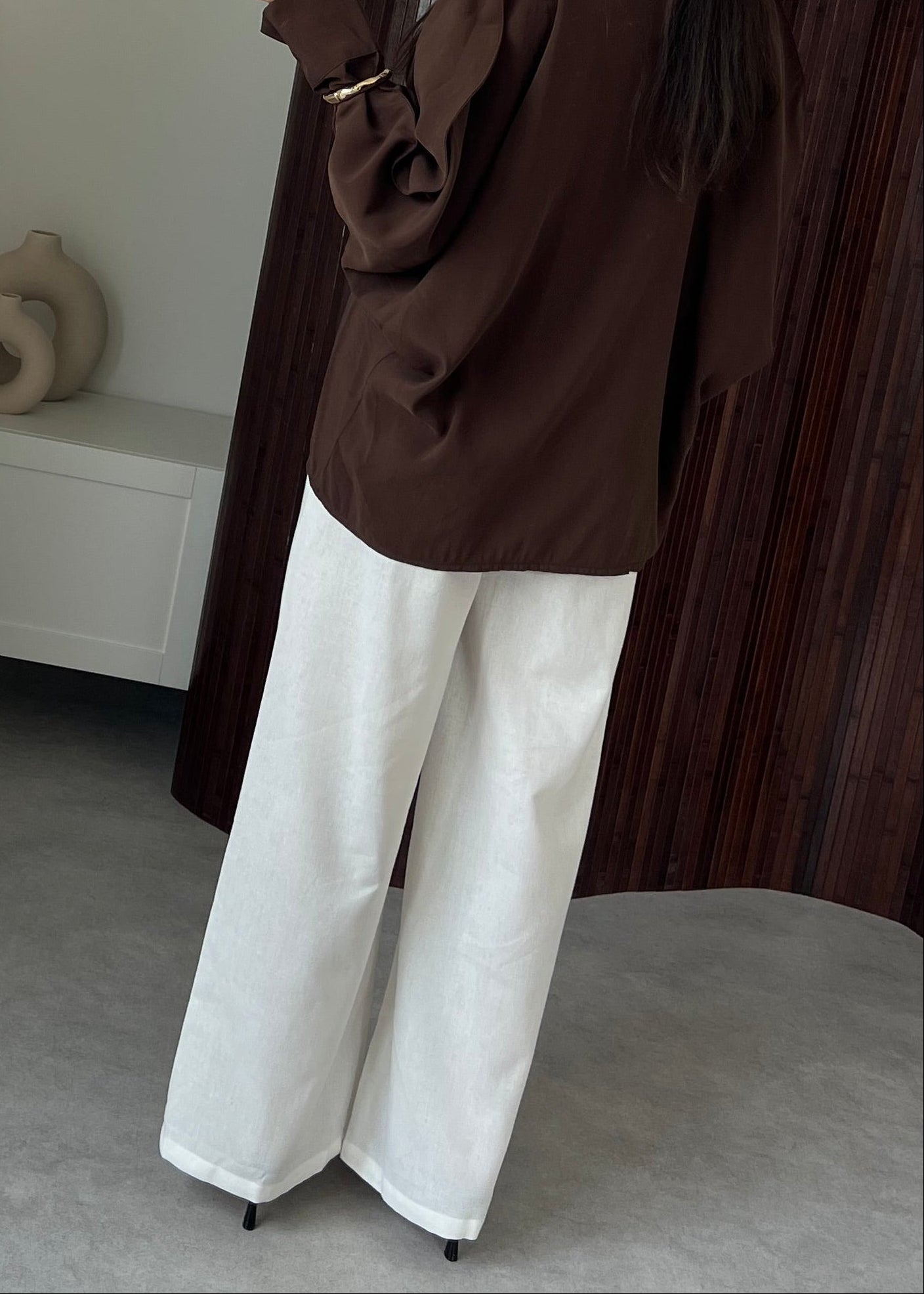 BLOUSE CLASSY MARRON