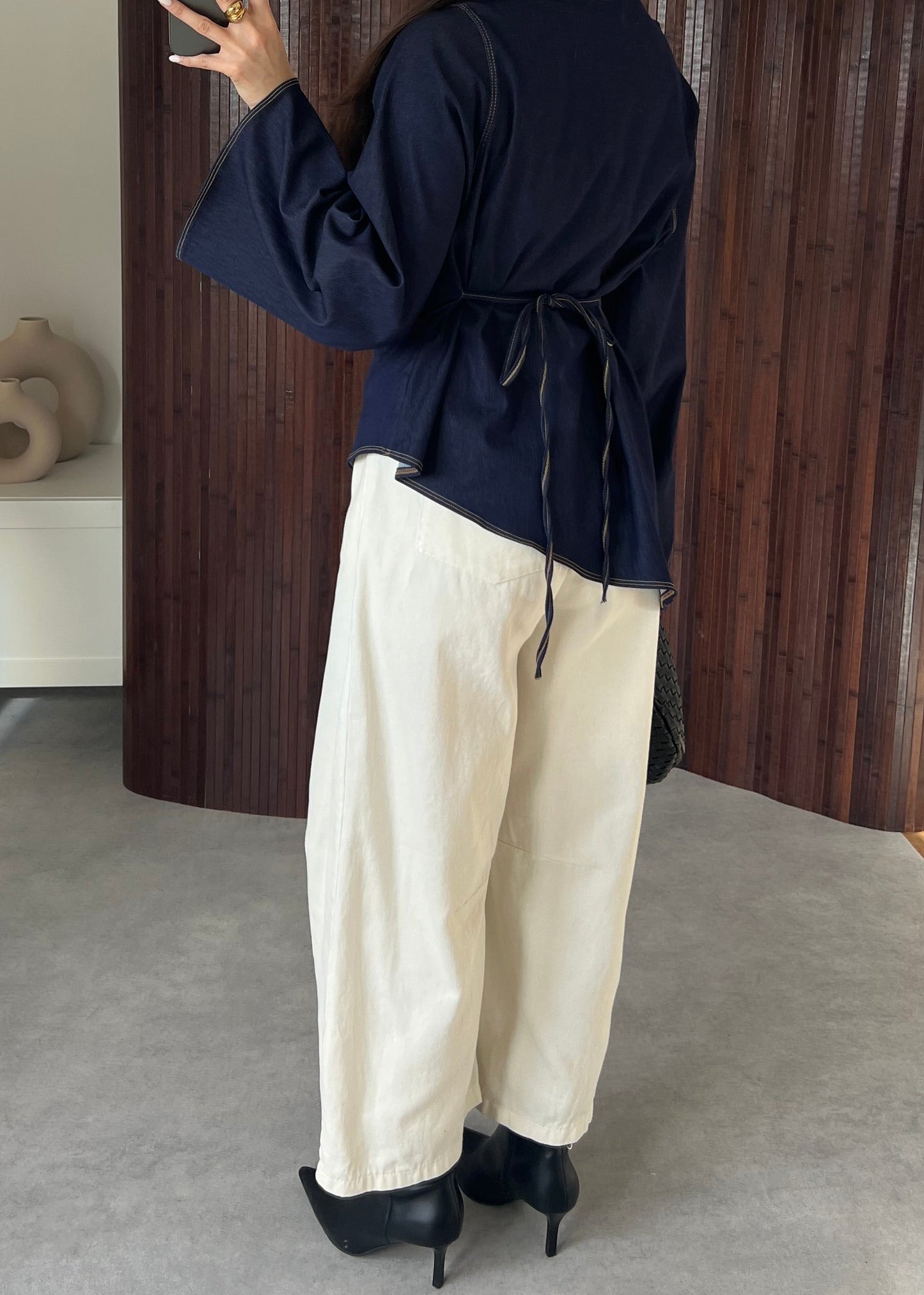 TOP JEANS ASYMÉTRIQUE