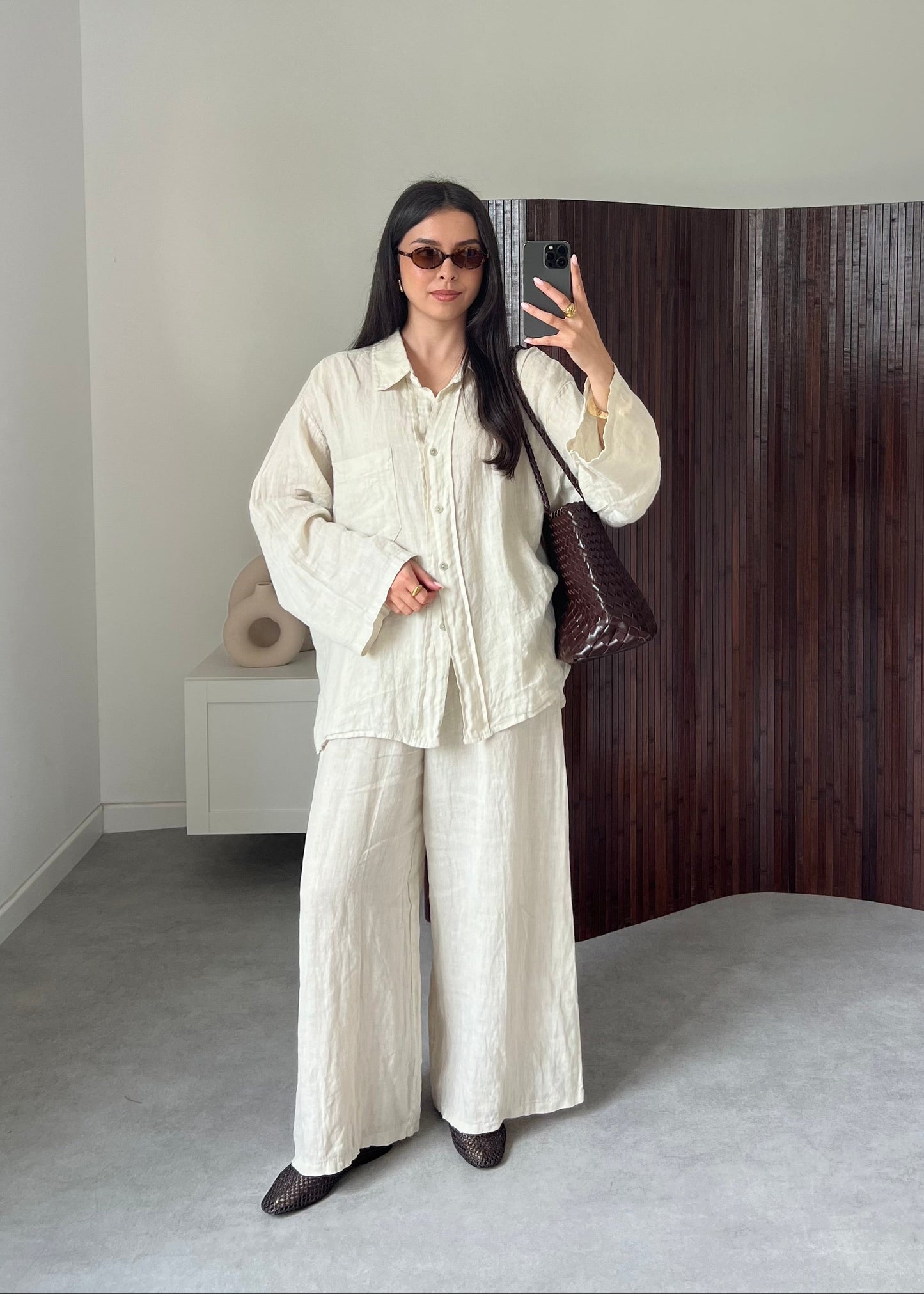 ENSEMBLE SUPERIEUR LIN BEIGE