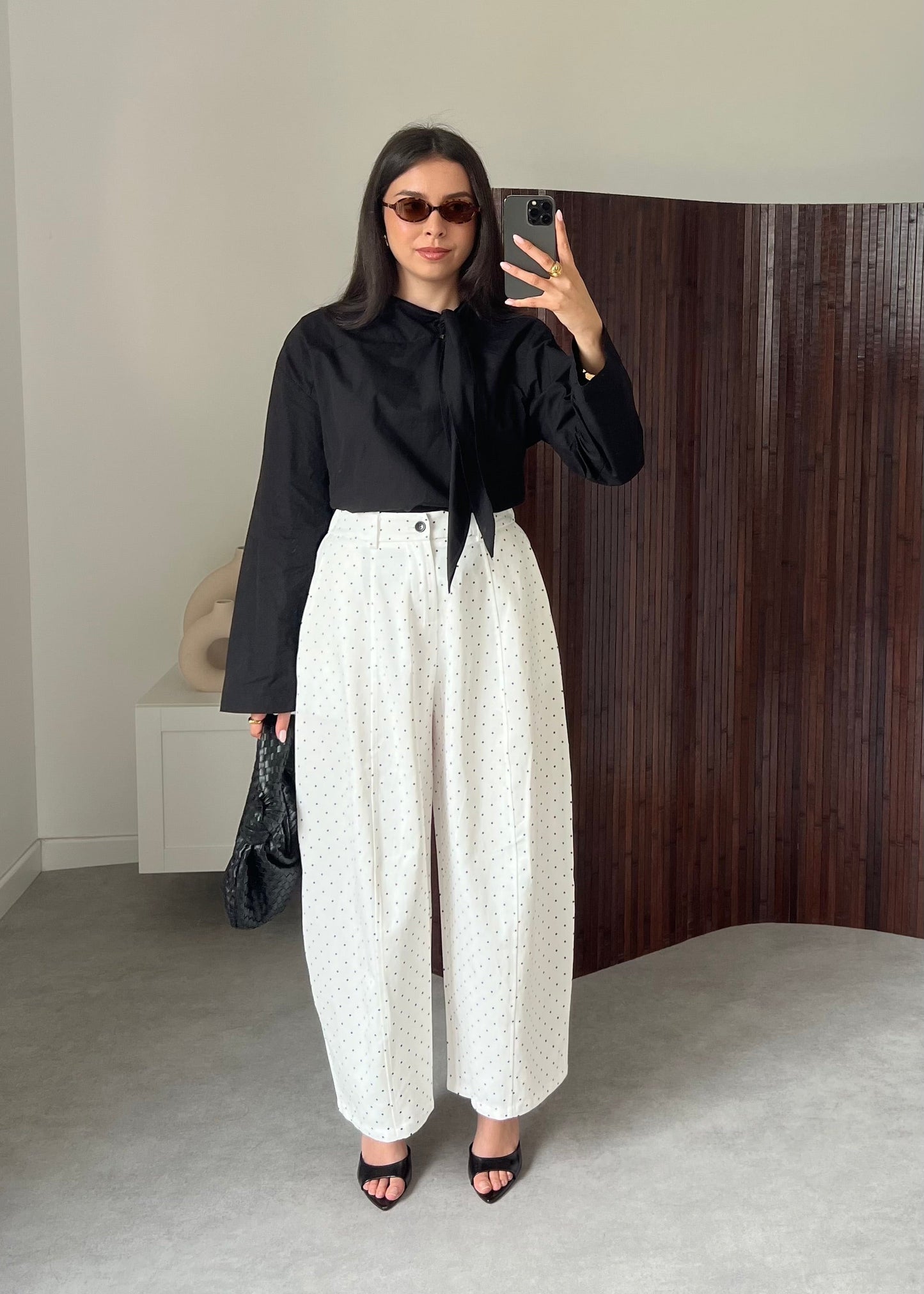 PANTALON BALLON À POIS