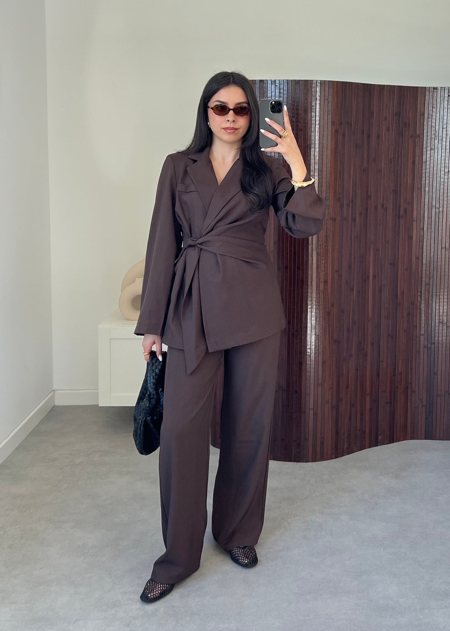ENSEMBLE BLAZER MARRON