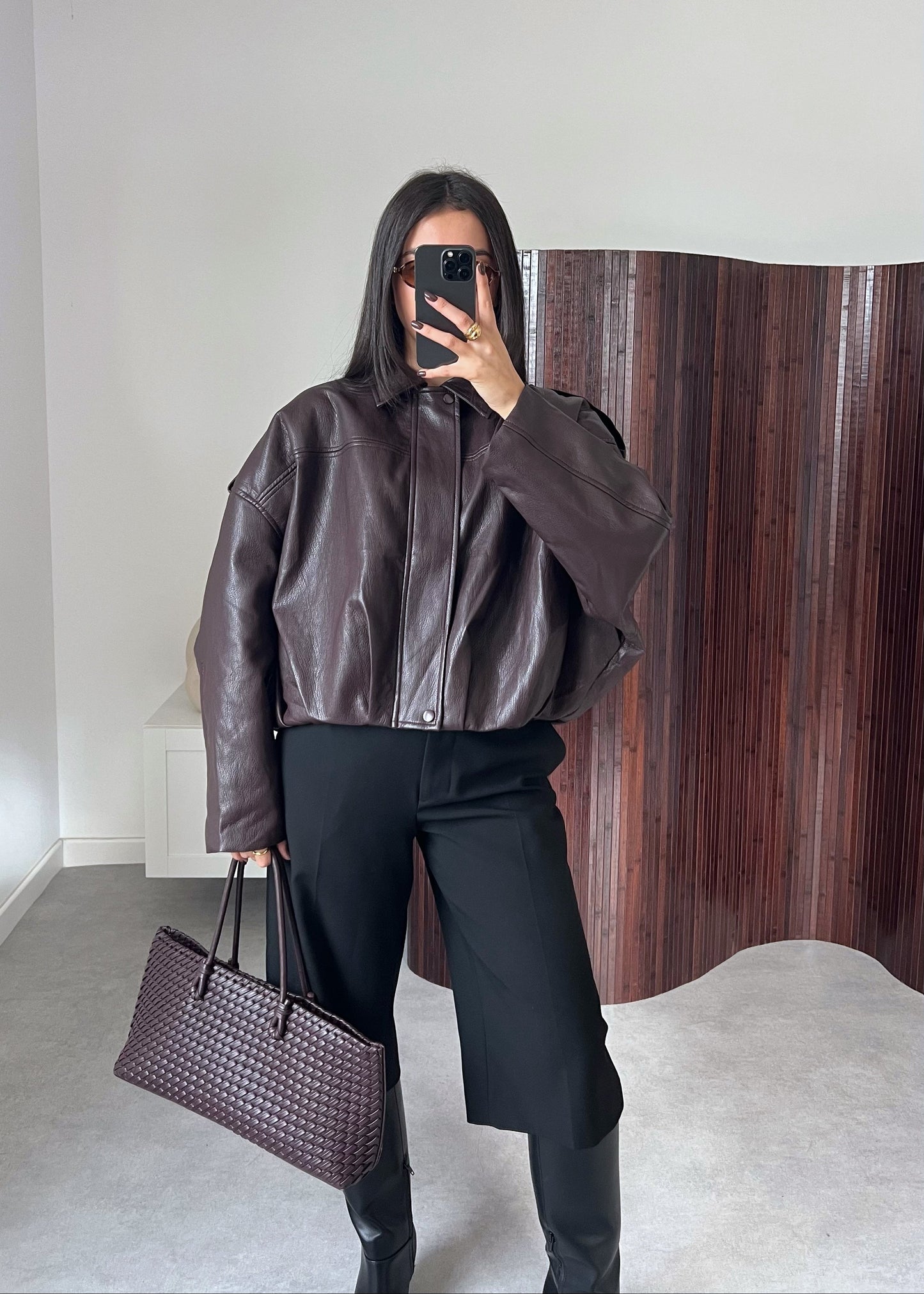 VESTE SIMILI BORDEAUX FONCÉ