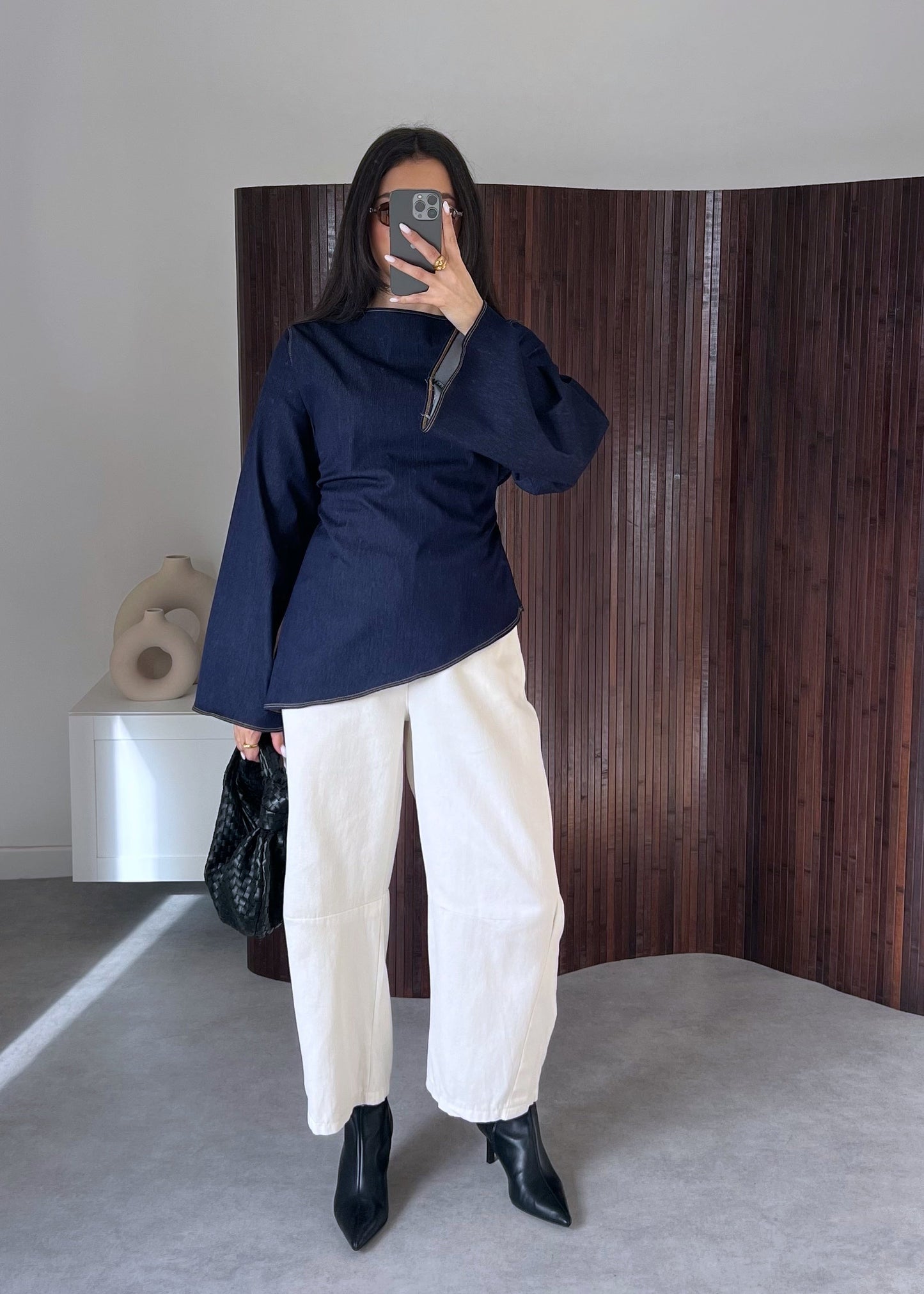 TOP JEANS ASYMÉTRIQUE