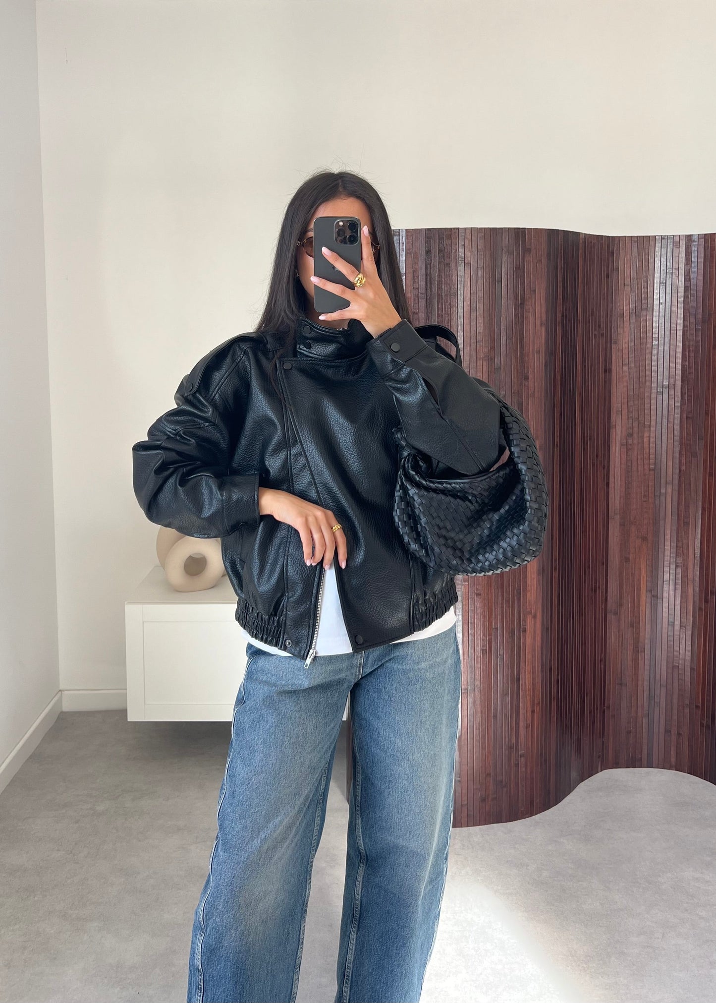 VESTE SIMILI NOIR ZA