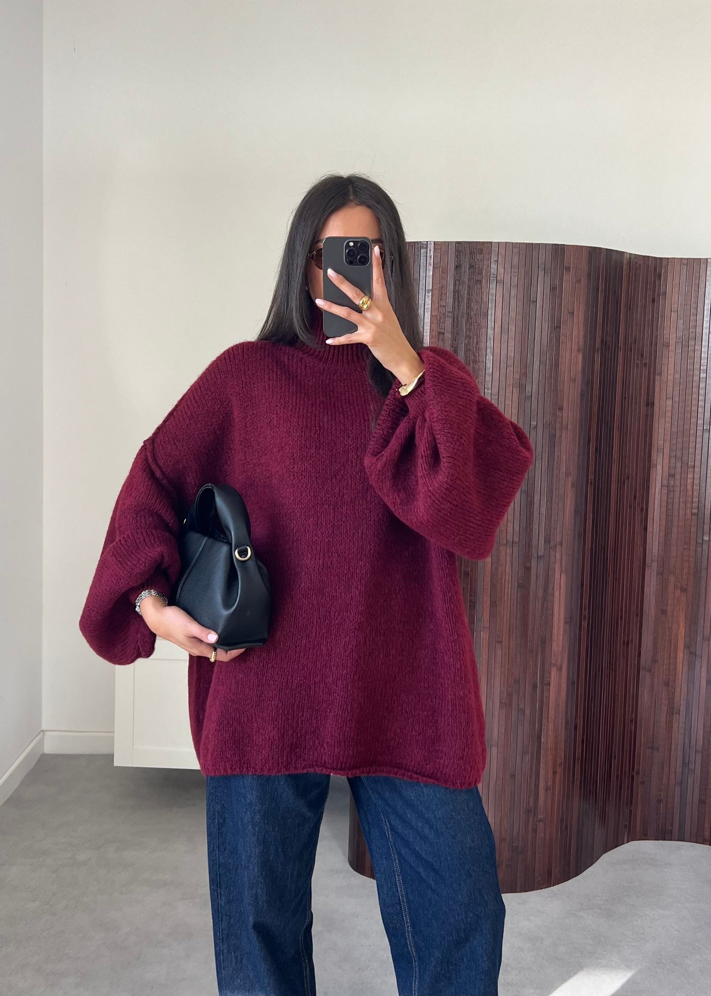 PULL COUTURE BORDEAUX
