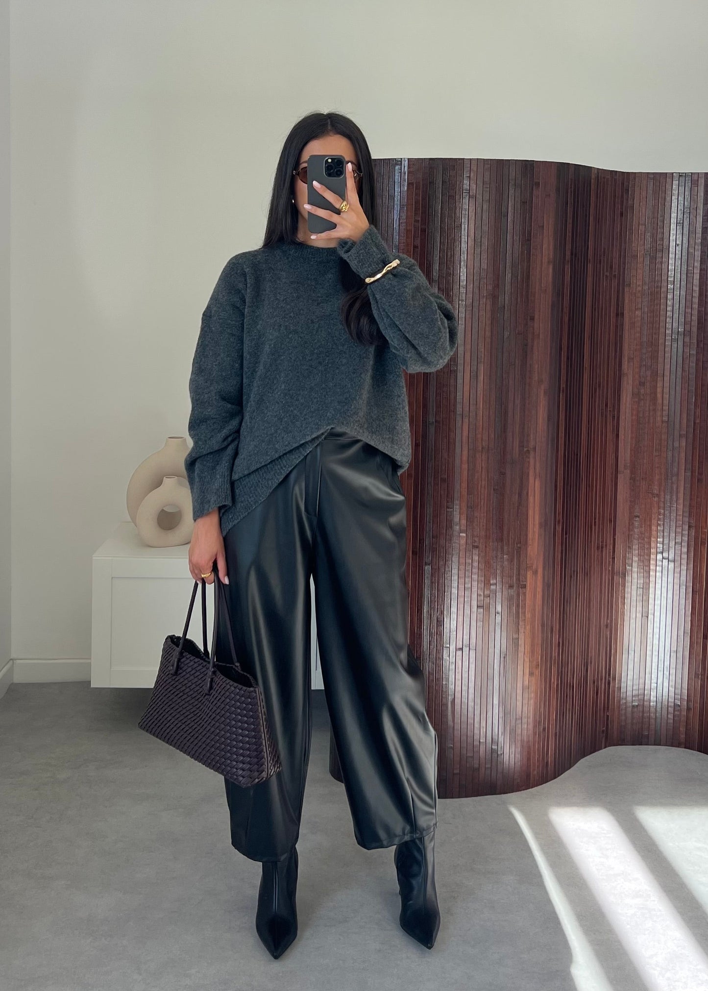 PANTALON SIMILI NOIR BALLON