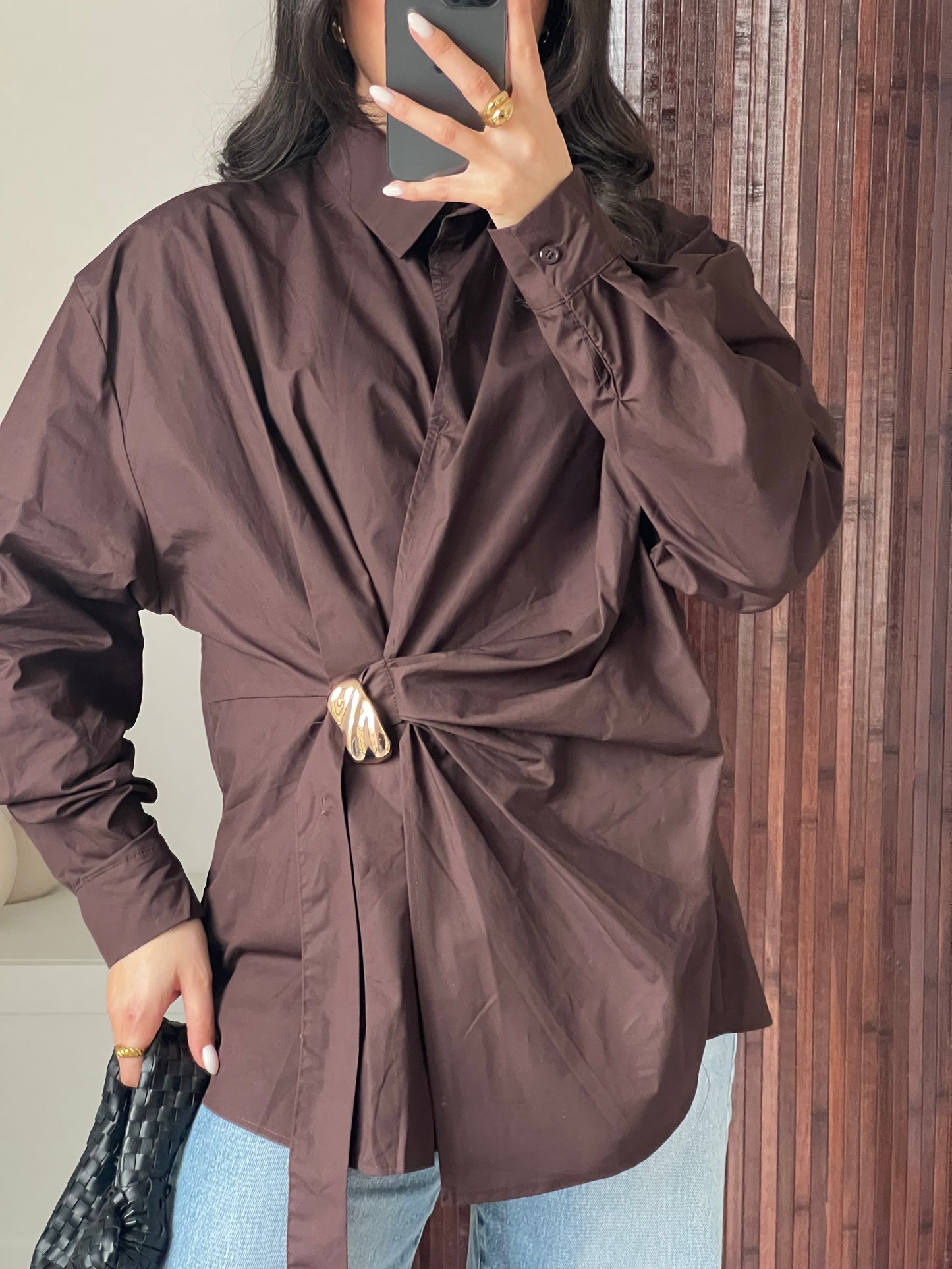 CHEMISE MARRON