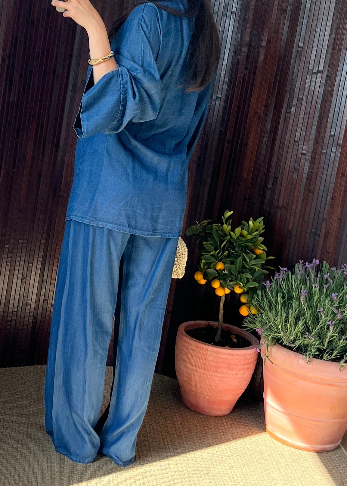 ENSEMBLE À NOUER DENIM