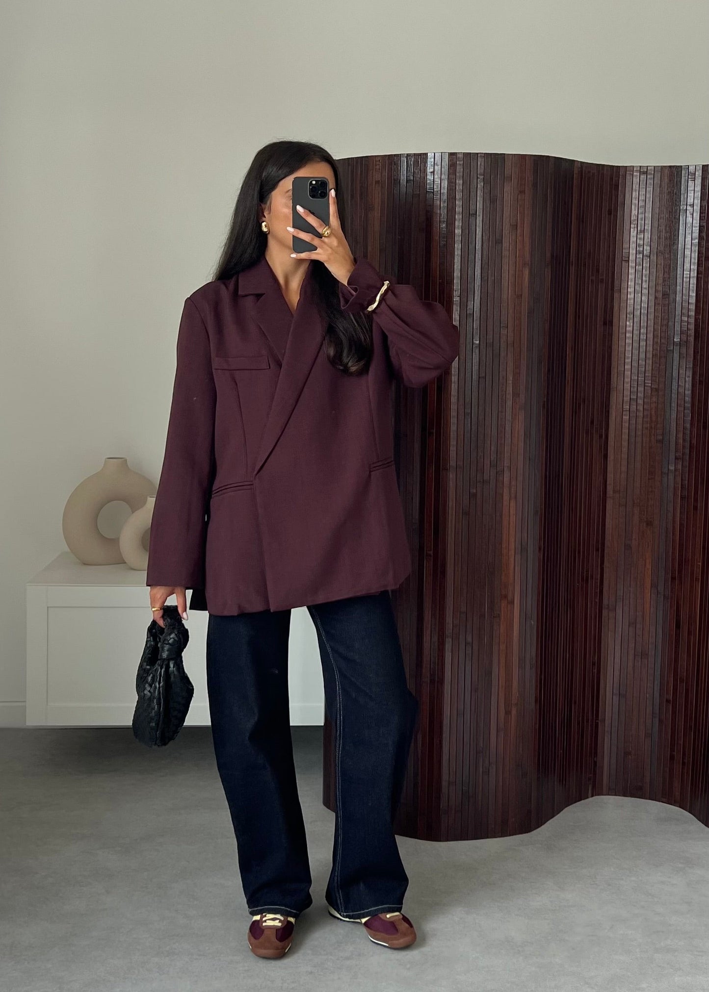 BLAZER CROISÉ BORDEAUX