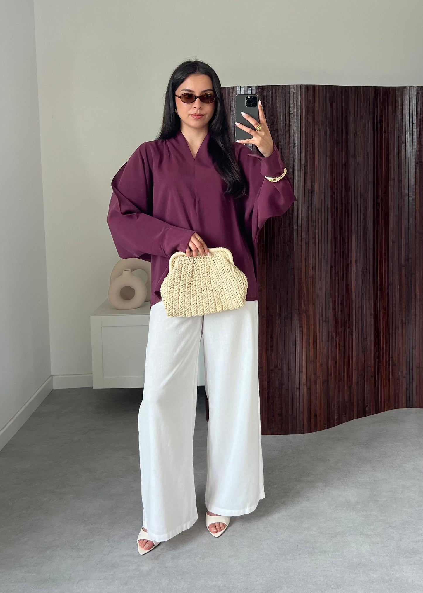 BLOUSE CLASSY PRUNE
